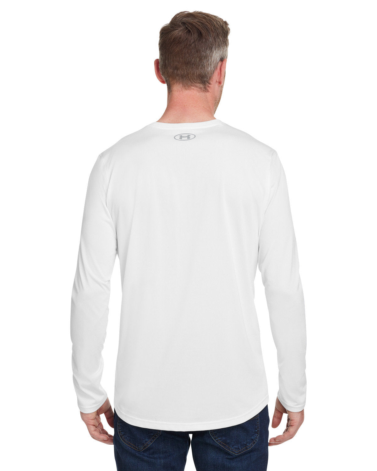 Under Armour Men's Tech Long-Sleeve Custom T-Shirts, White