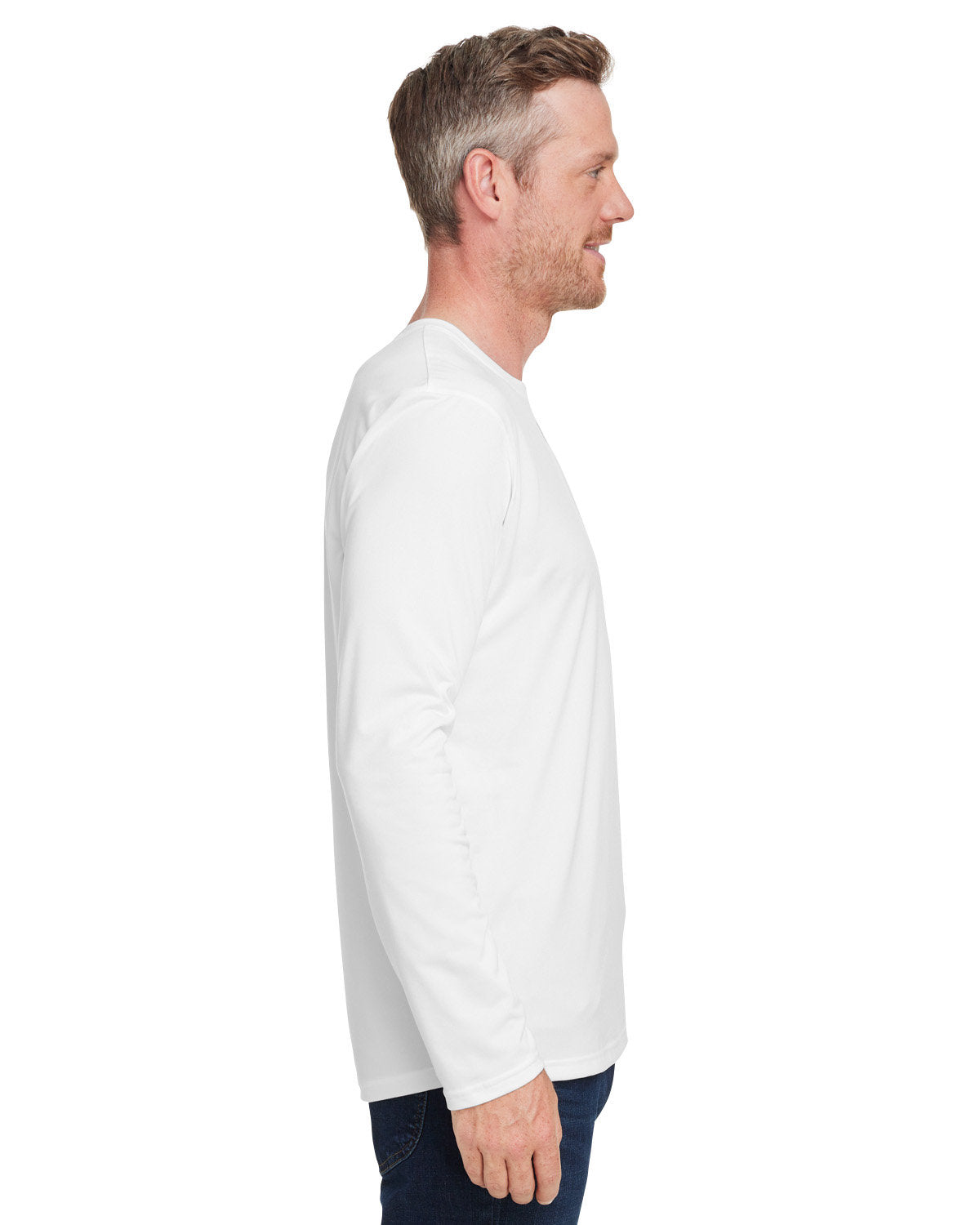 Under Armour Men's Tech Long-Sleeve Custom T-Shirts, White