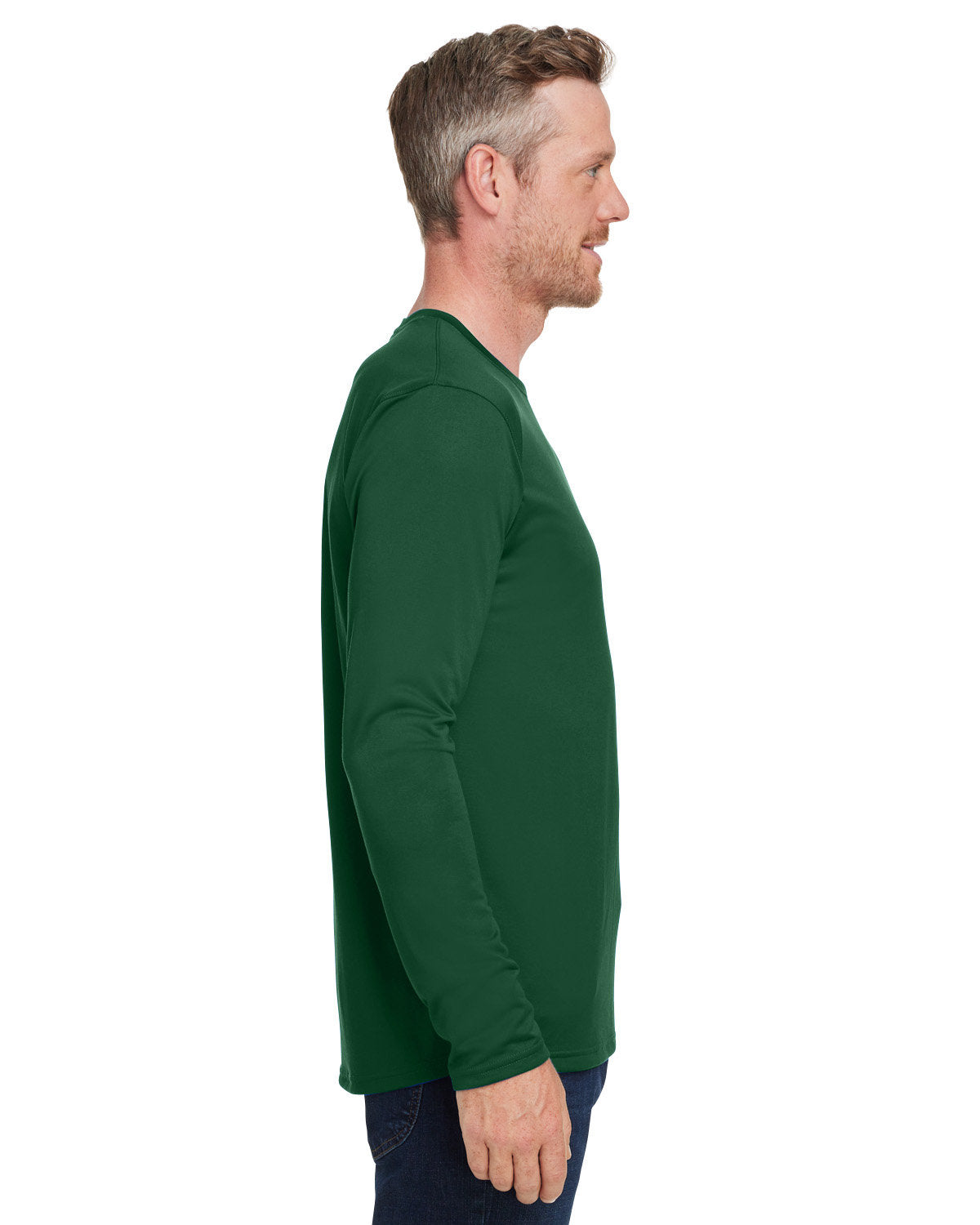 Under Armour Men's Tech Long-Sleeve Customized T-Shirts, Forest Green