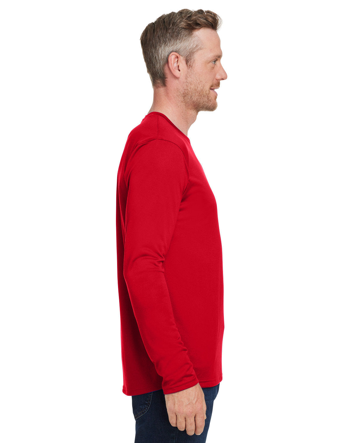 Under Armour Men's Tech Long-Sleeve Custom T-Shirts, Red