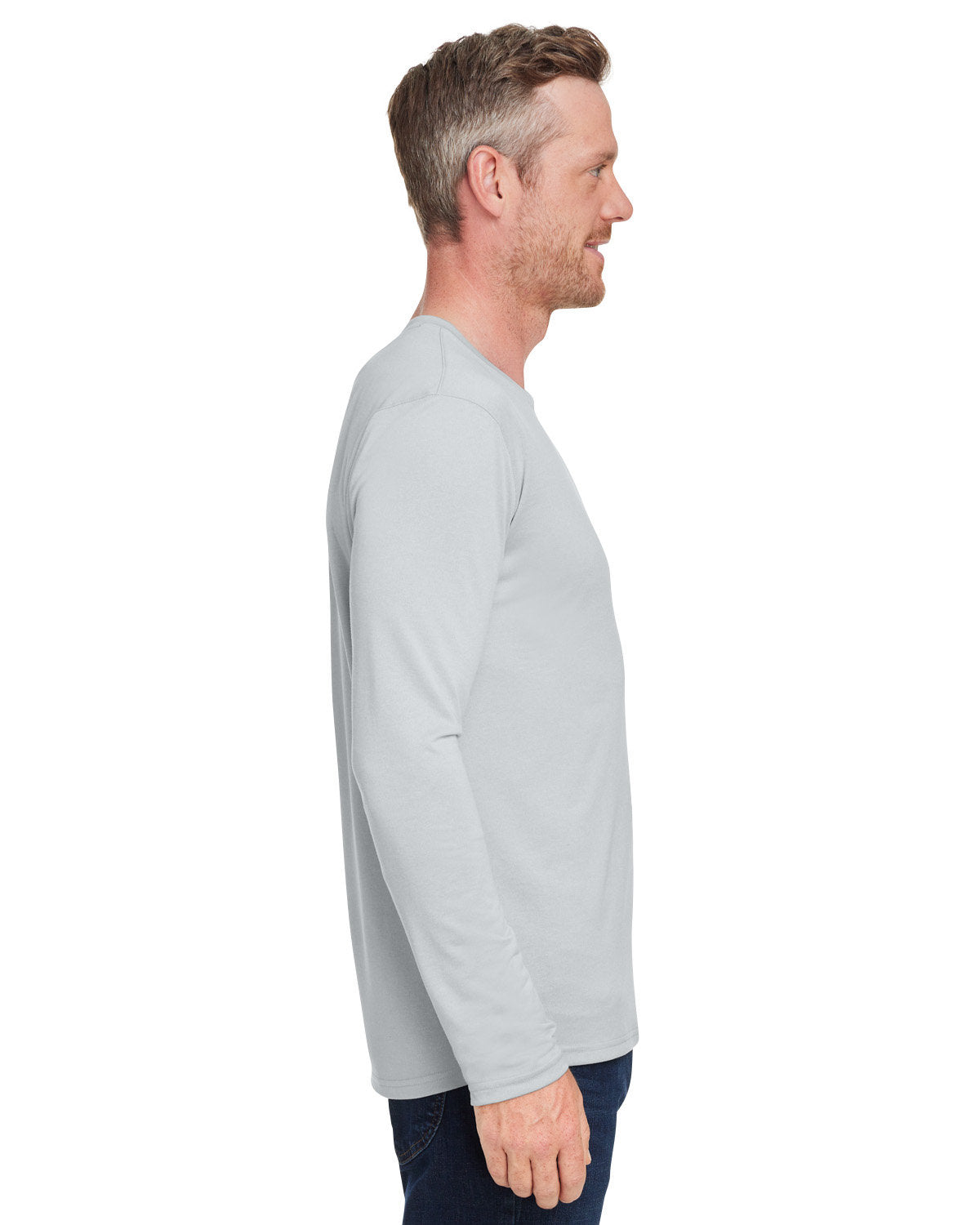 Under Armour Men's Tech Long-Sleeve Branded T-Shirts, Mod Grey