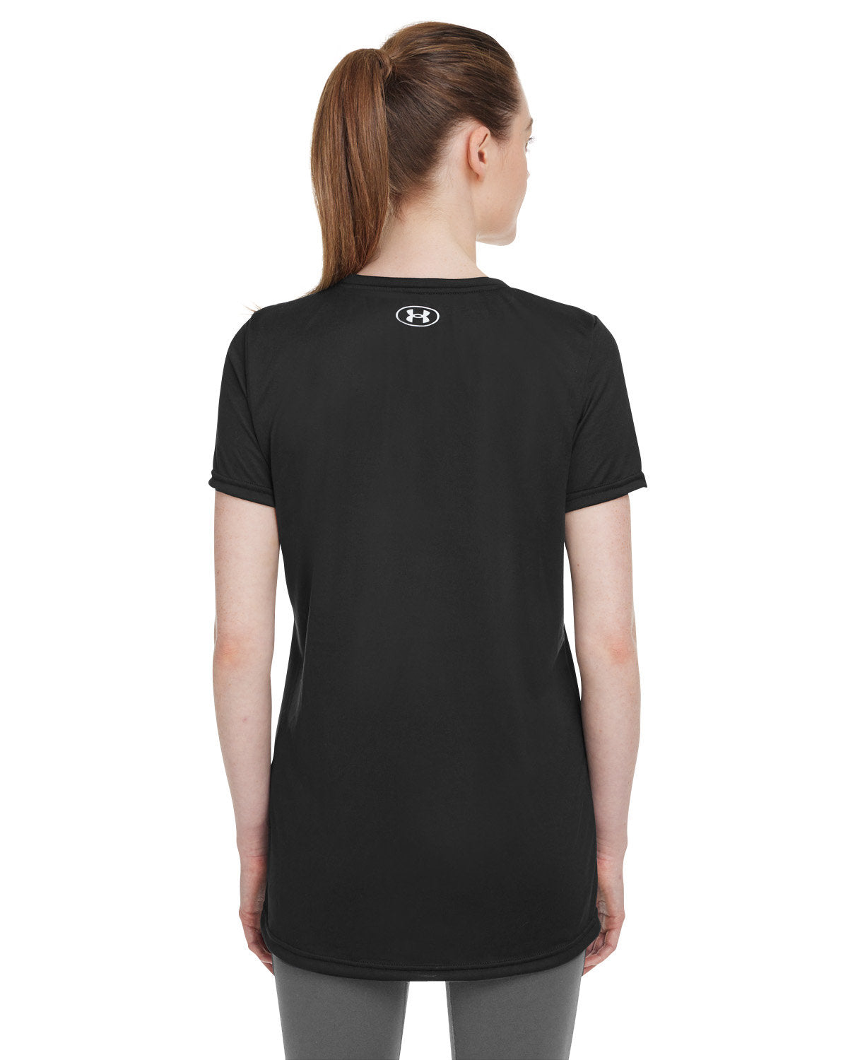 Under Armour Ladies Tech Customized T-Shirts, Black