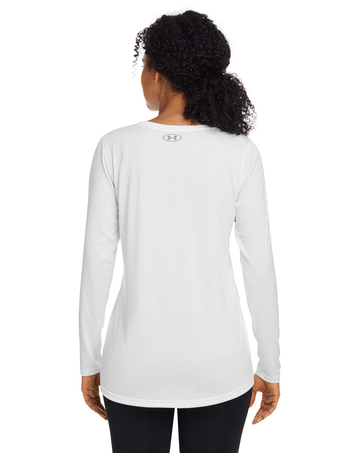 Under Armour Ladies Tech Long-Sleeve Customized T-Shirts, White