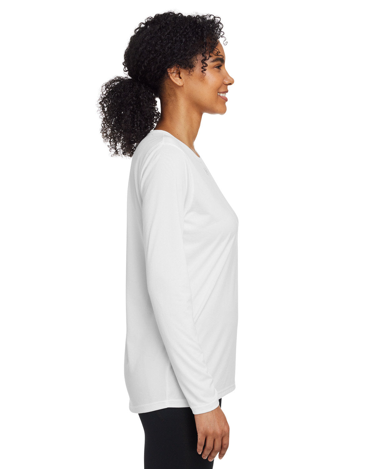 Under Armour Ladies Tech Long-Sleeve Customized T-Shirts, White