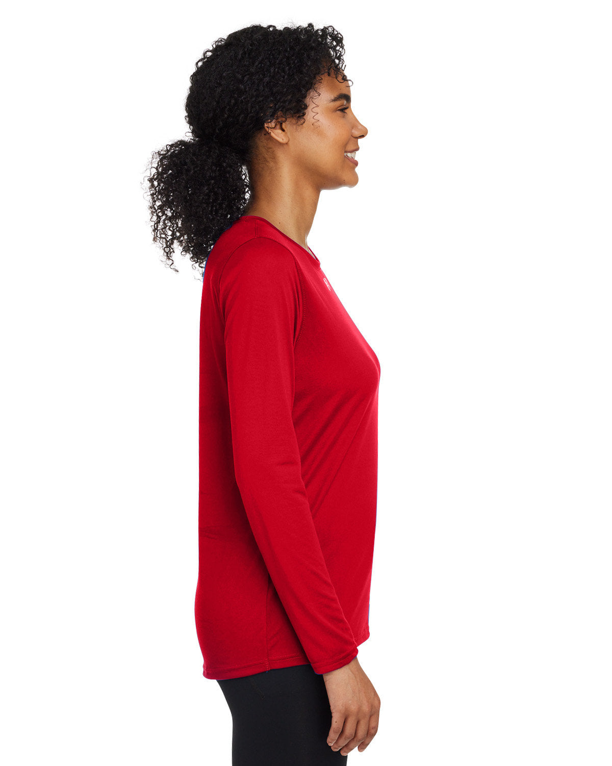 Under Armour Ladies Tech Long-Sleeve T-Shirt, Red