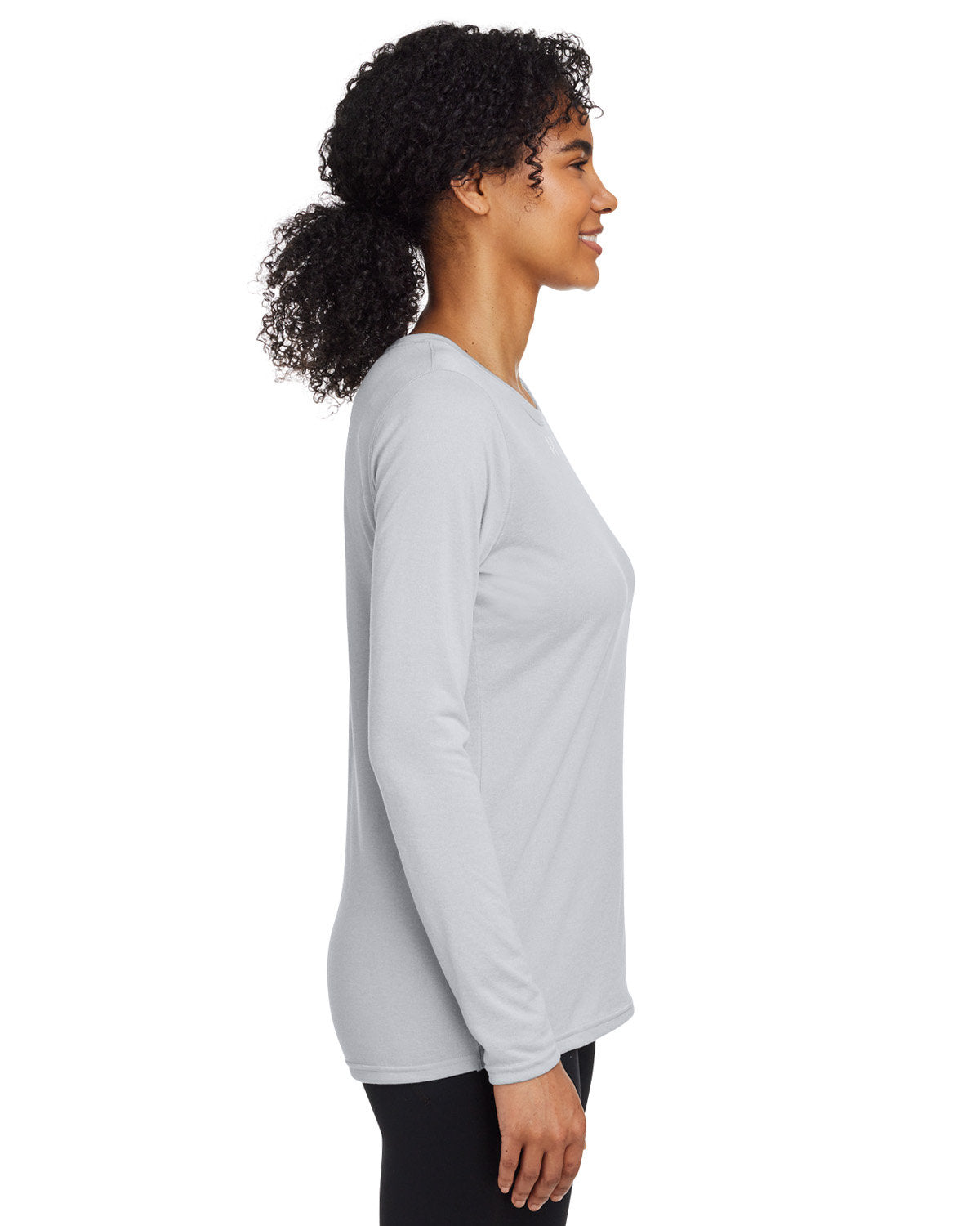 Under Armour Ladies Tech Long-Sleeve Customized T-Shirts, Mod Grey