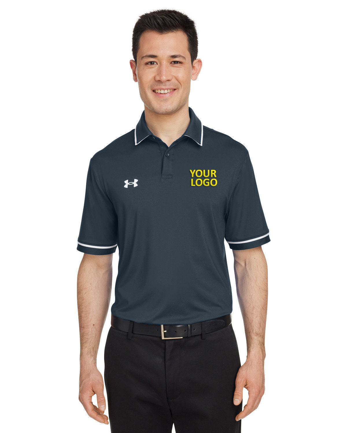 Under Armour Men's Tipped Teams Performance Polo, Stealth Grey