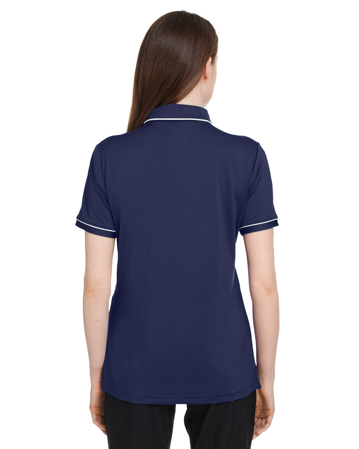 Under Armour Ladies Tipped Teams Performance Customized Polos, Navy