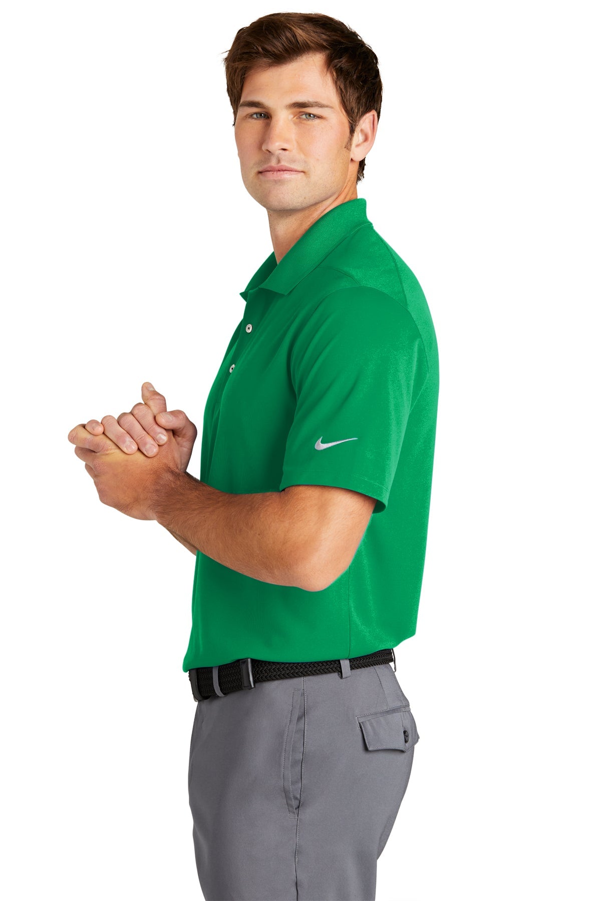 Nike Dri-FIT Micro Pique Customized Polos, Lucid Green