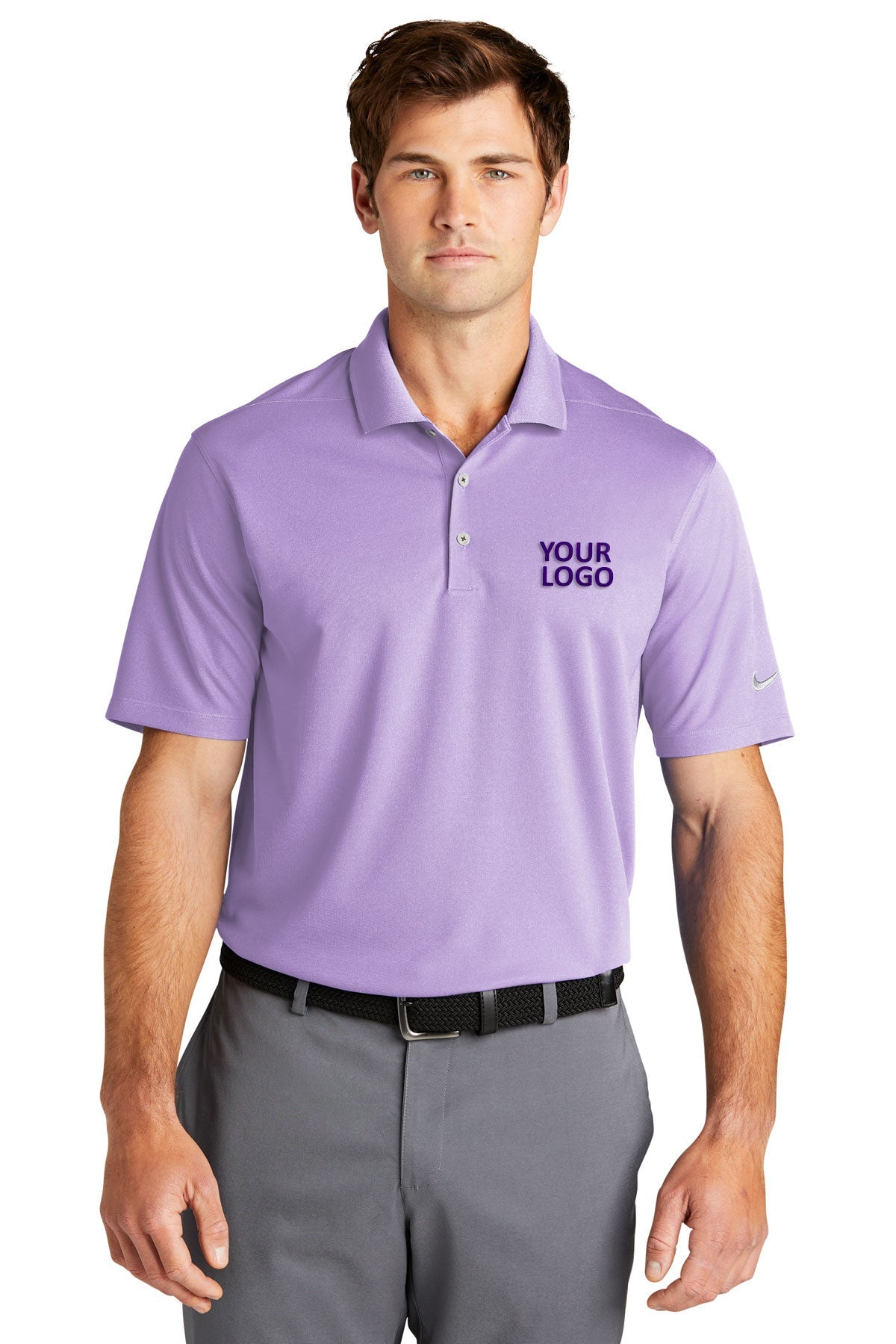 Nike Urban Lilac NKDC1963 custom polo shirts with logo