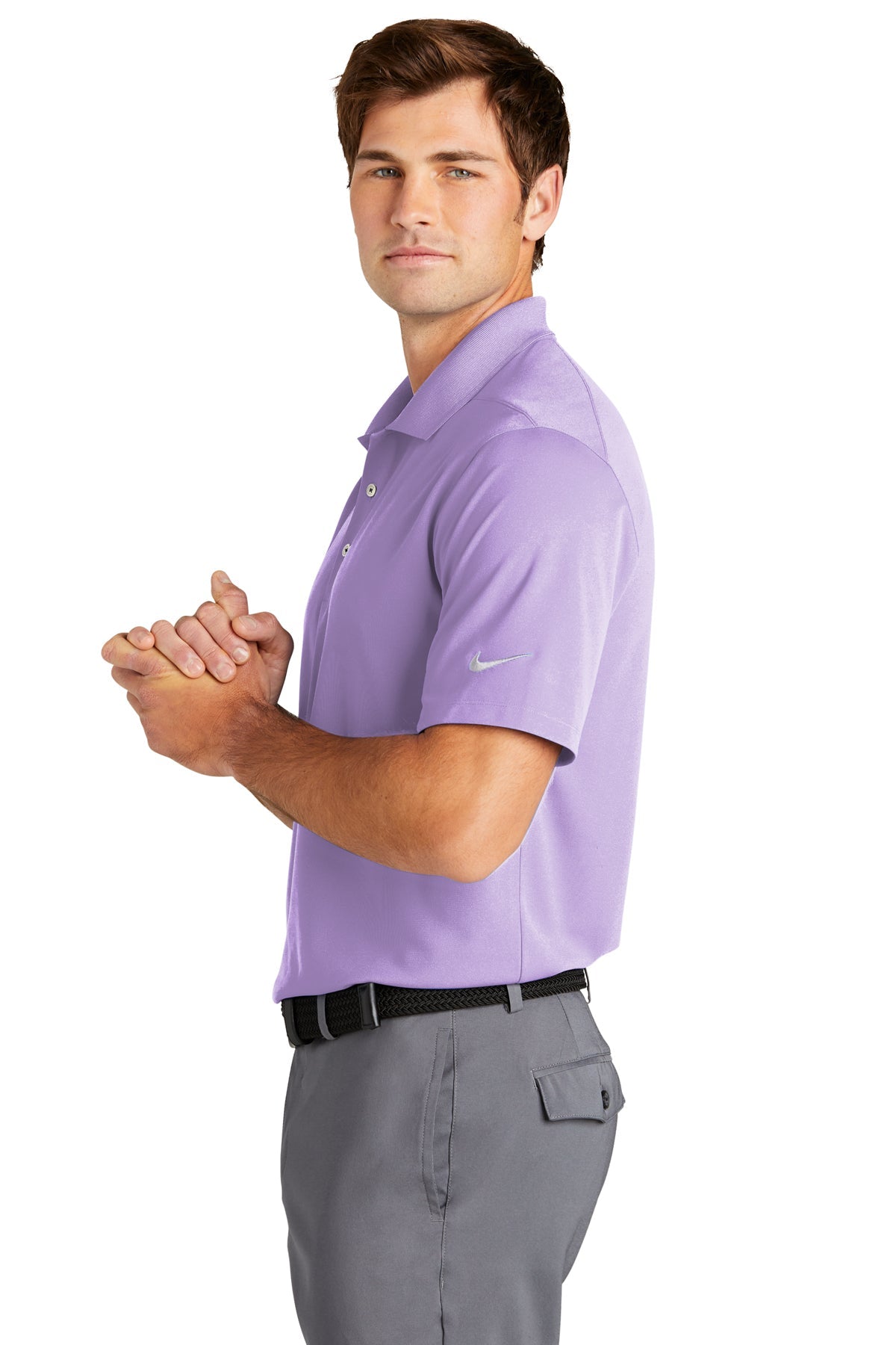 Nike Dri-FIT Micro Pique Customized Polos, Urban Lilac