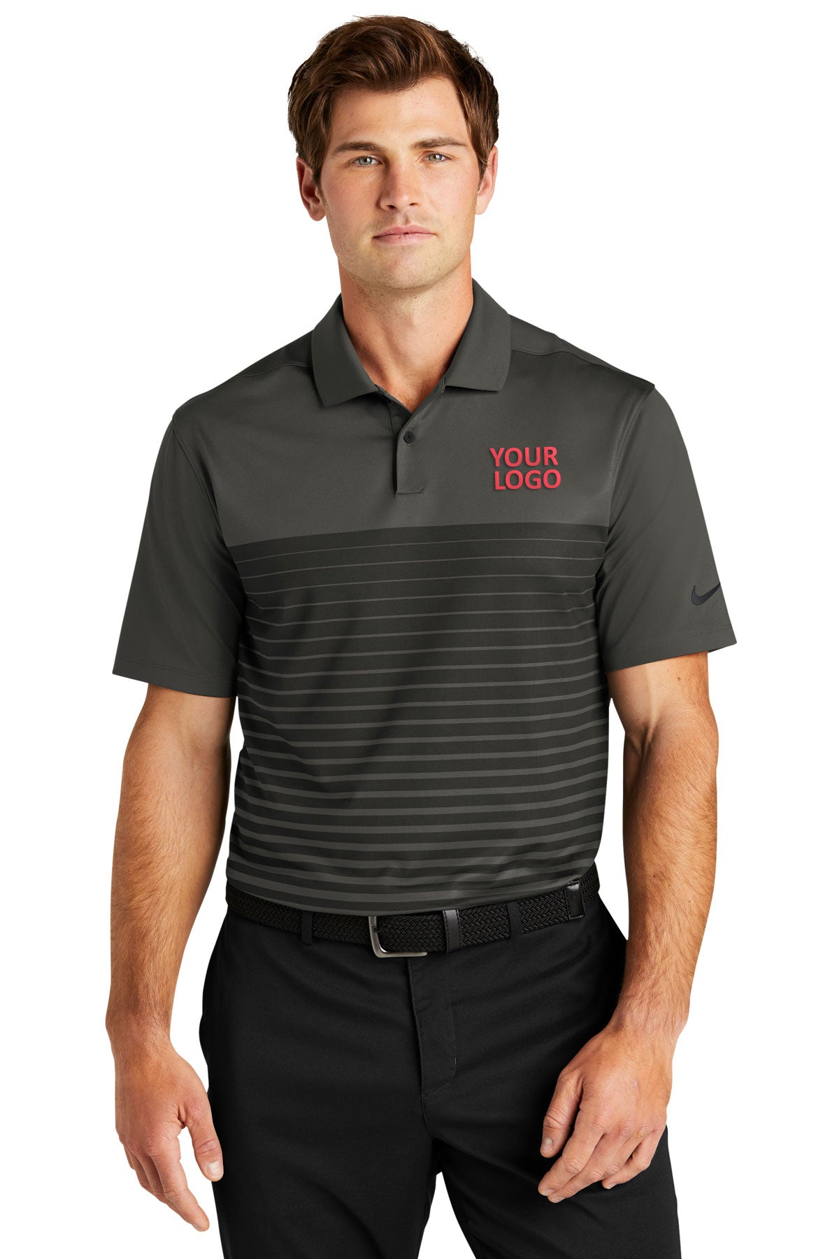 Nike Anthracite NKDC2114 custom dri fit polo shirts