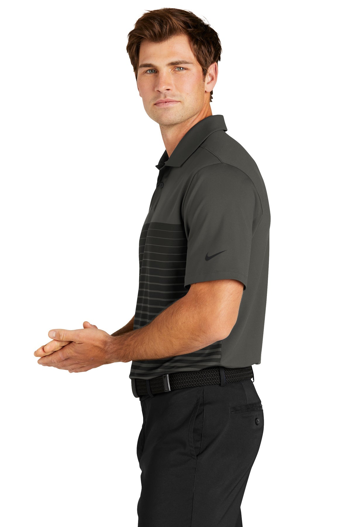 Nike Dri-FIT Vapor Block Customized Polos, Anthracite