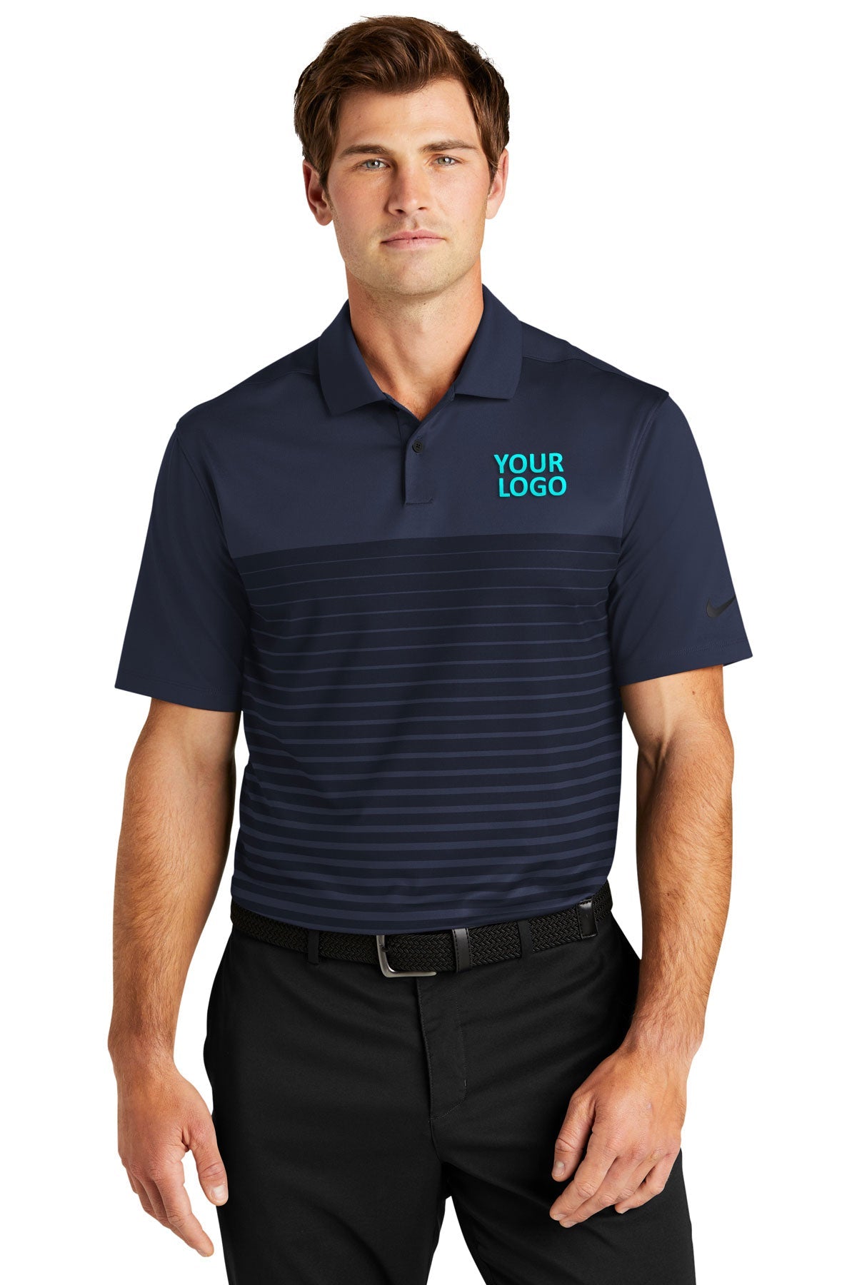Nike Midnight Navy NKDC2114 custom dri fit polo shirts