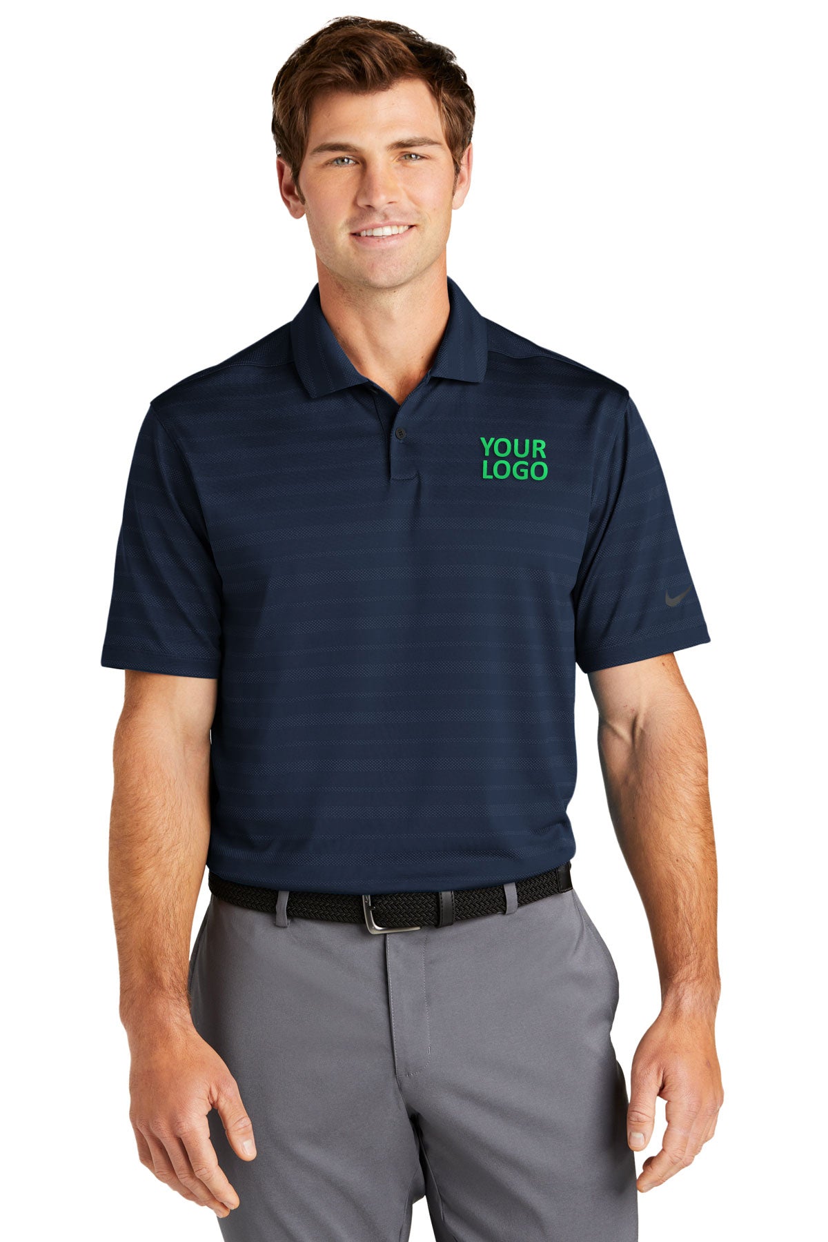 Nike Navy NKDC2115 polo shirts with logos