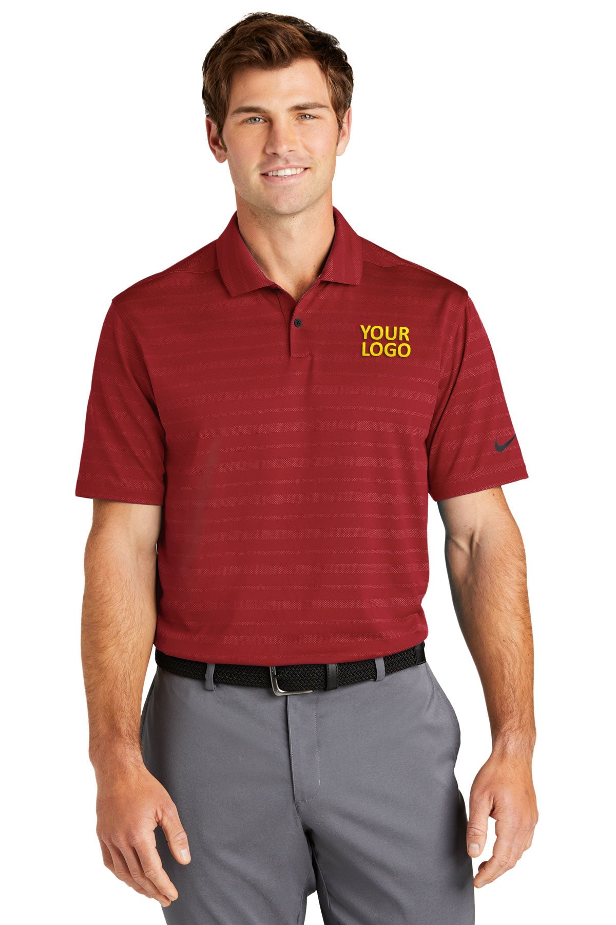 Nike Team Red NKDC2115 polo shirts with logos