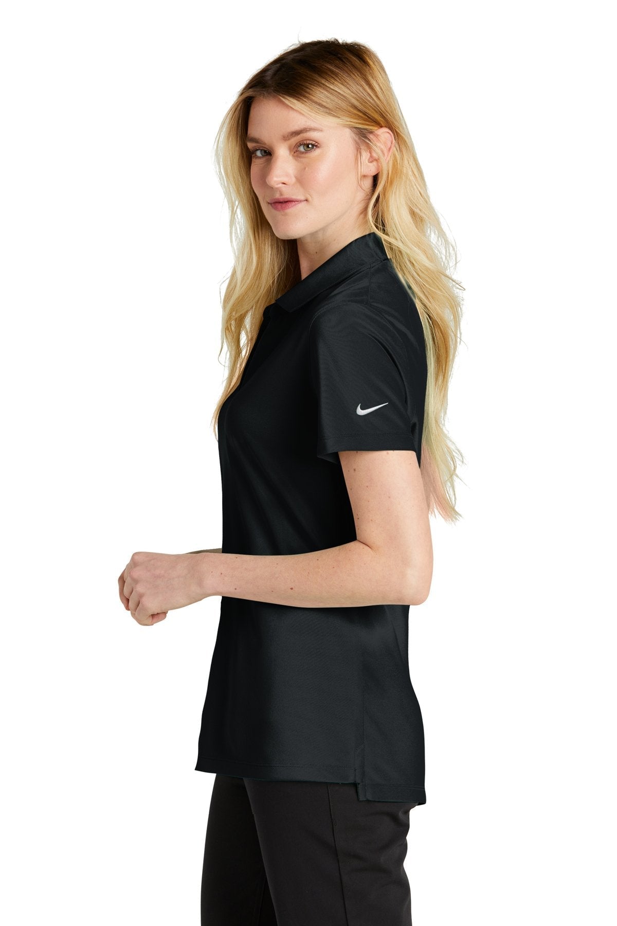 Nike Ladies Dri-FIT Polo, Black [NexTech Pinewood]