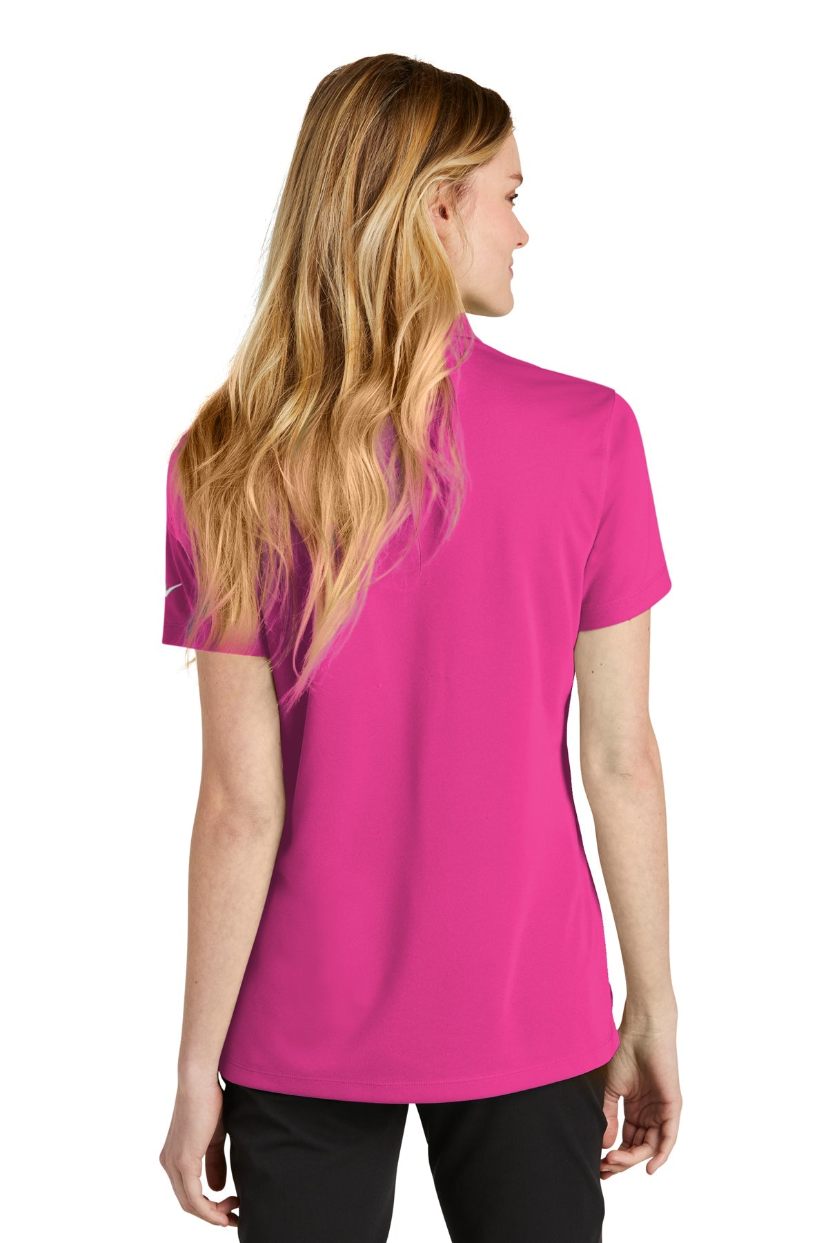 Nike Ladies Dri-FIT Micro Pique Customized Polos, Vivid Pink