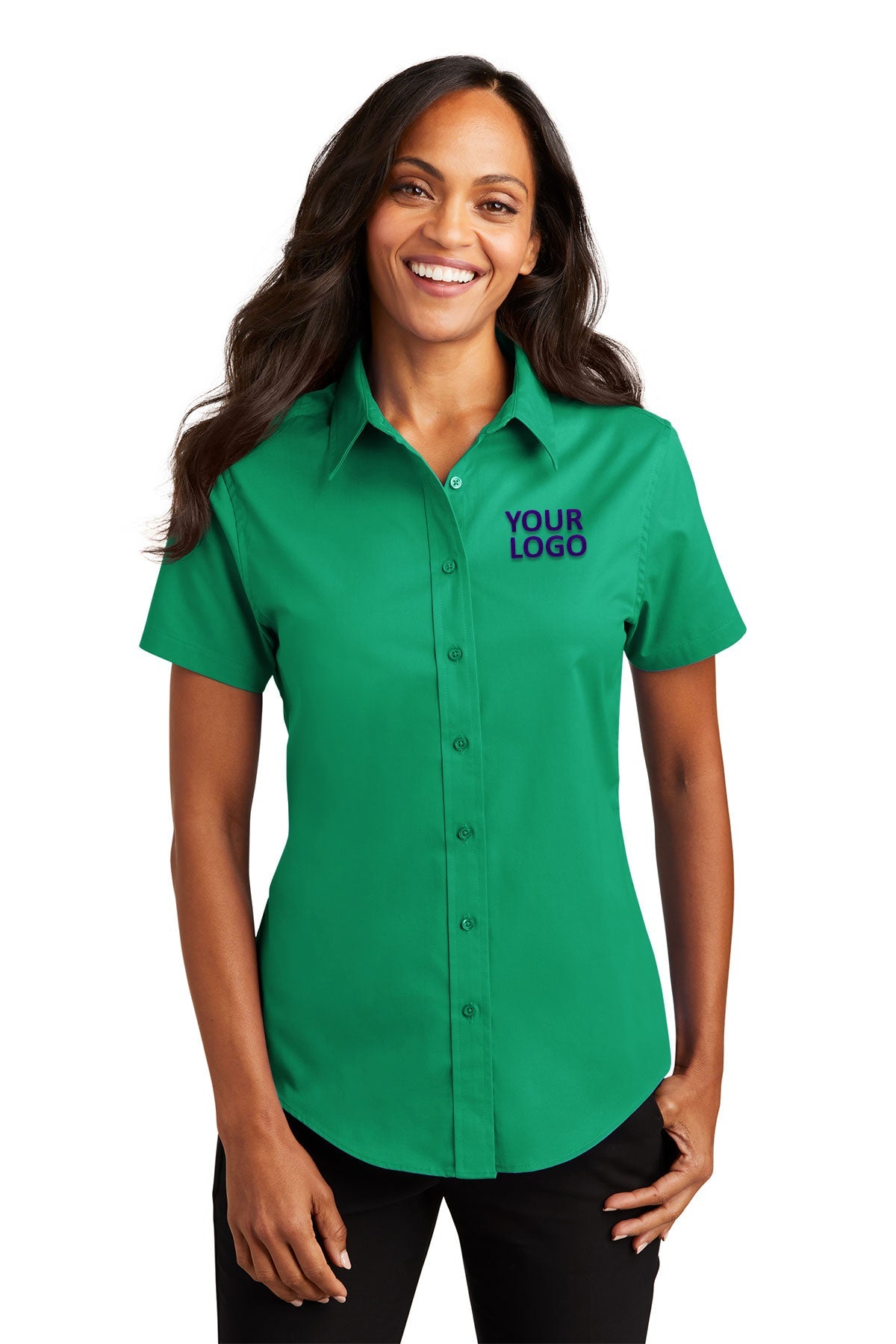 Port Authority Court Green L508 order embroidered polo shirts