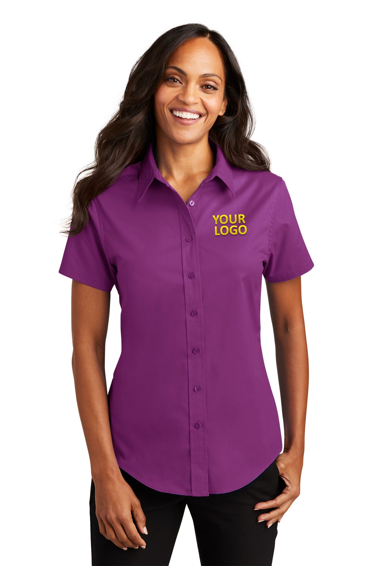 Port Authority Deep Berry L508 order embroidered polo shirts