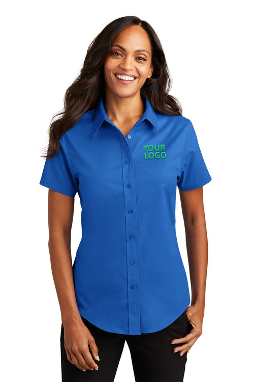 Port Authority Short Sleeve Easy Care Custom Shirts, Strong Blue