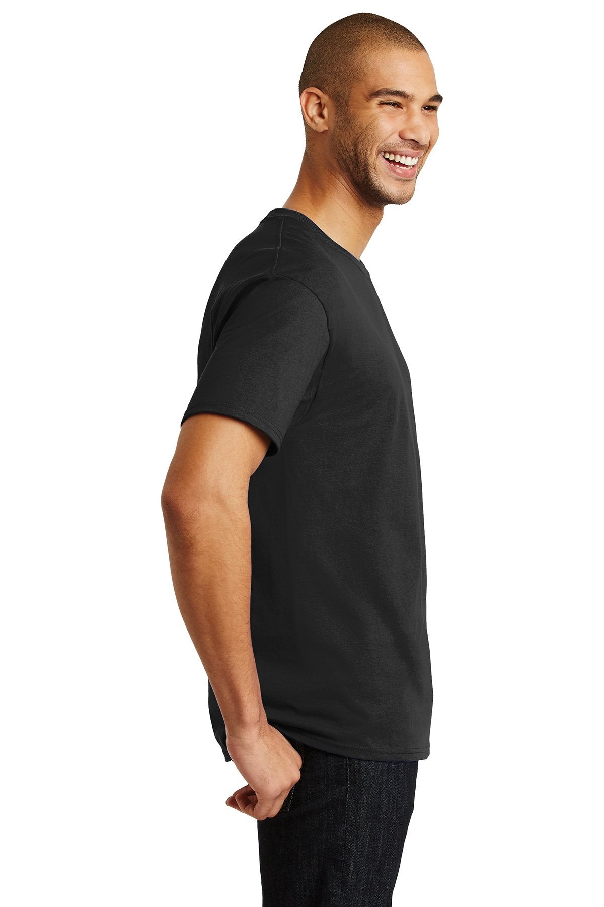 hanes tagless cotton t shirt 5250 black