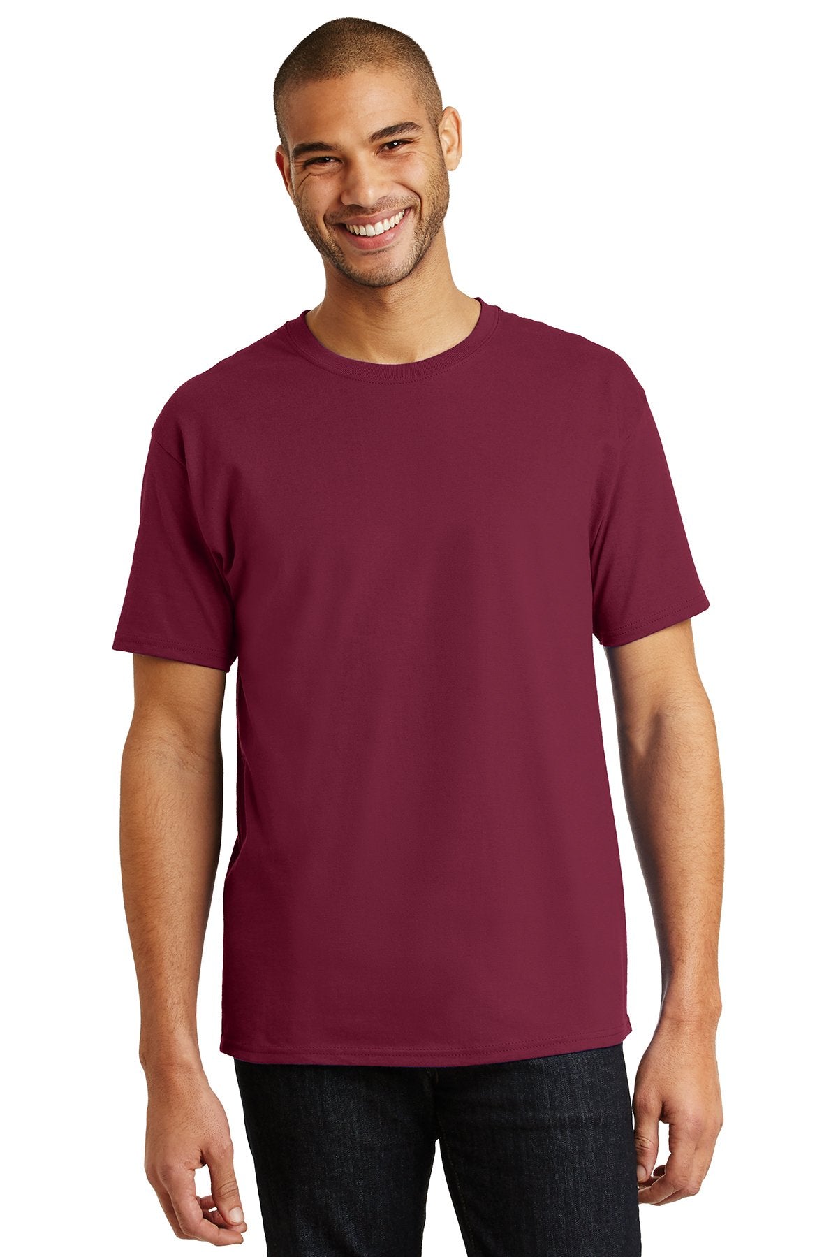 hanes tagless cotton t shirt 5250 cardinal