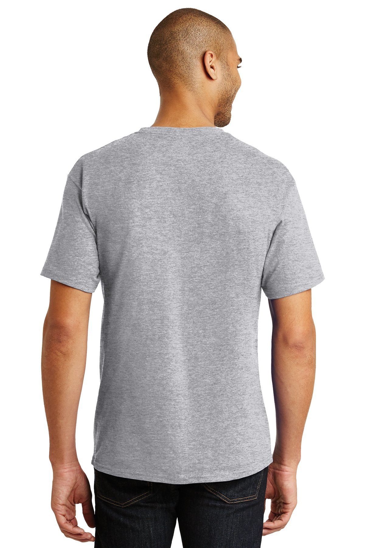 hanes tagless cotton t shirt 5250 light steel
