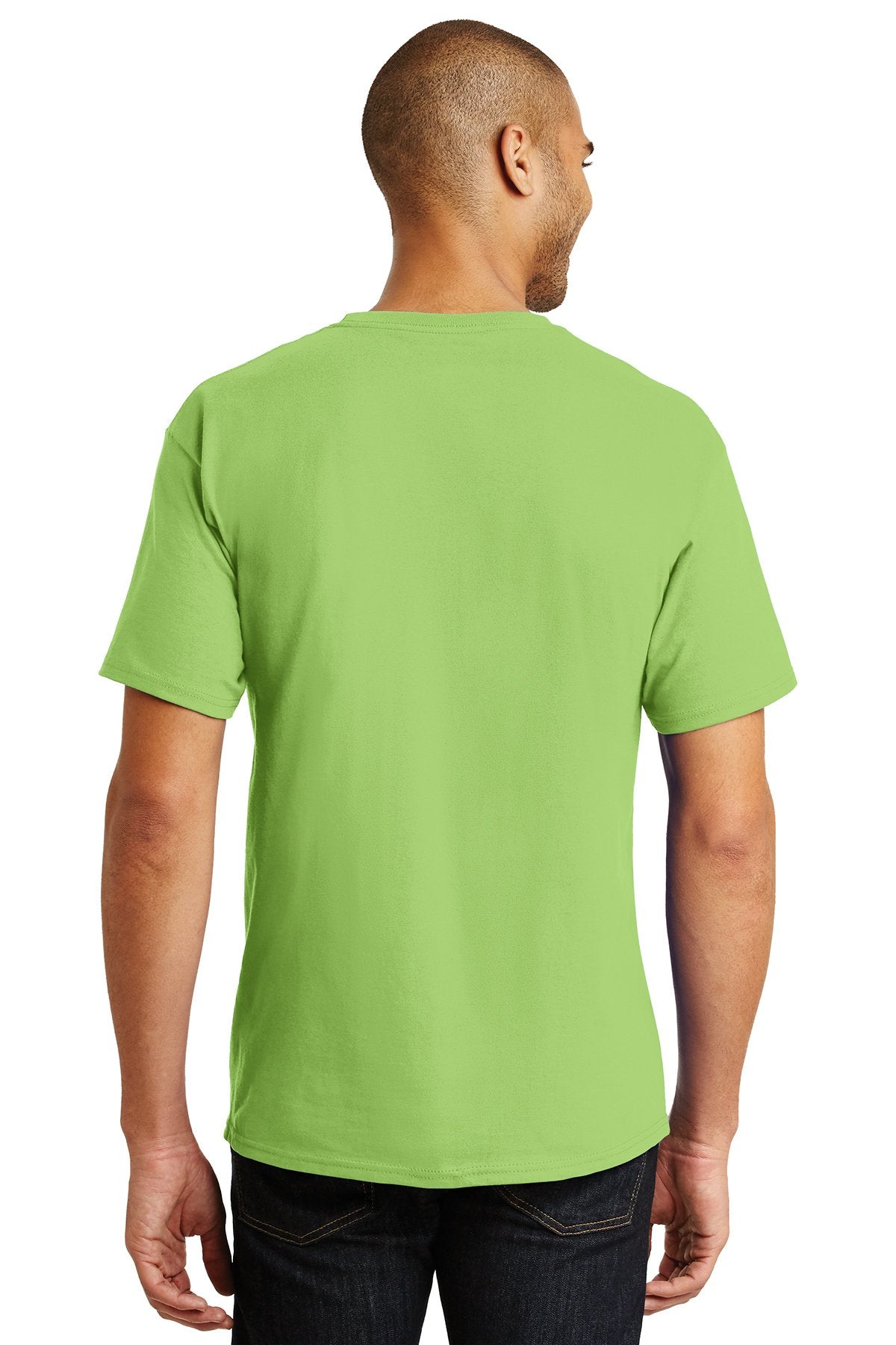 hanes tagless cotton t shirt 5250 lime