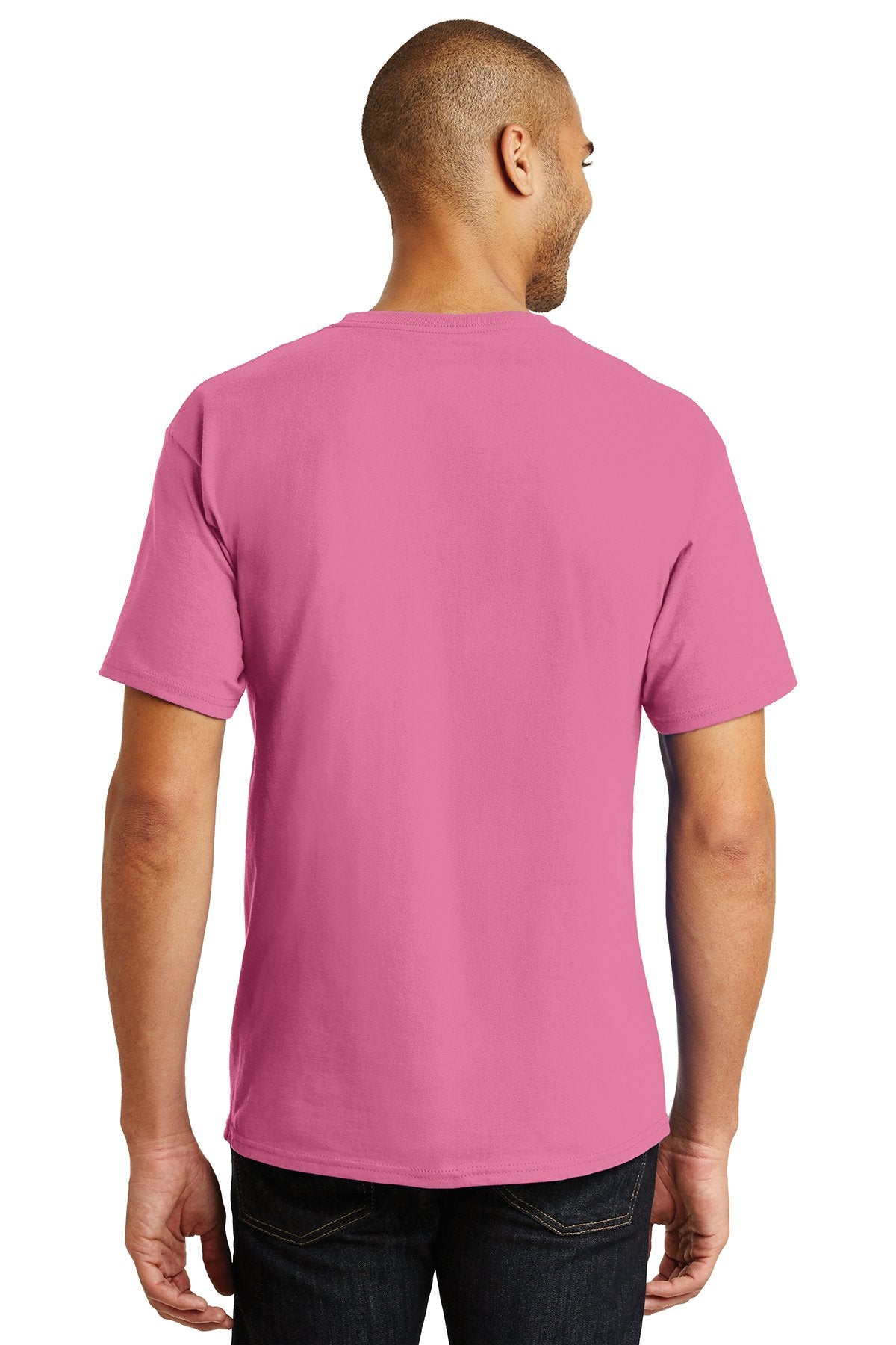 hanes tagless cotton t shirt 5250 pink