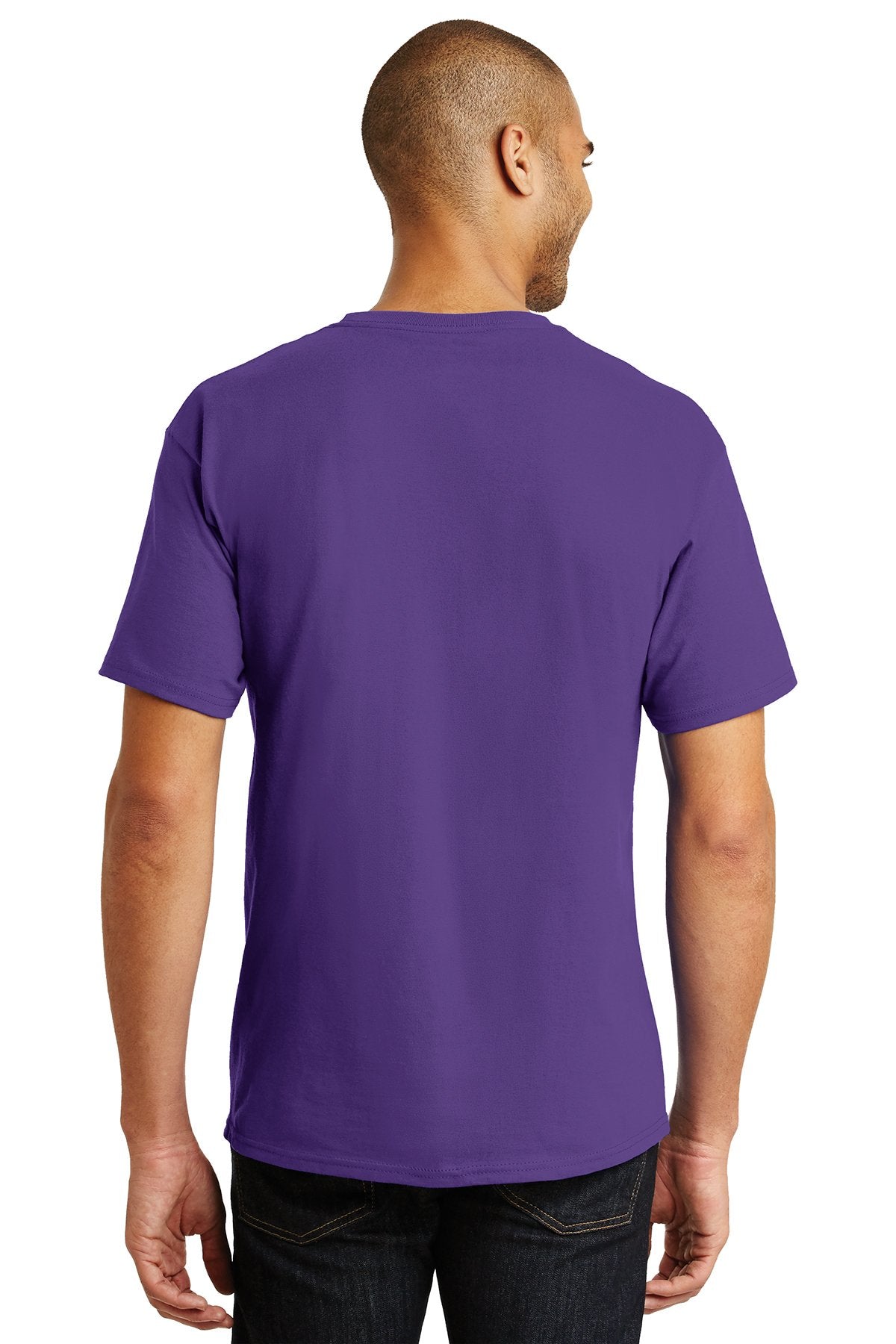 hanes tagless cotton t shirt 5250 purple