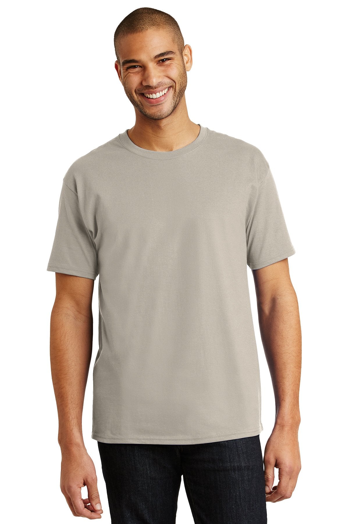 hanes tagless cotton t shirt 5250 sand