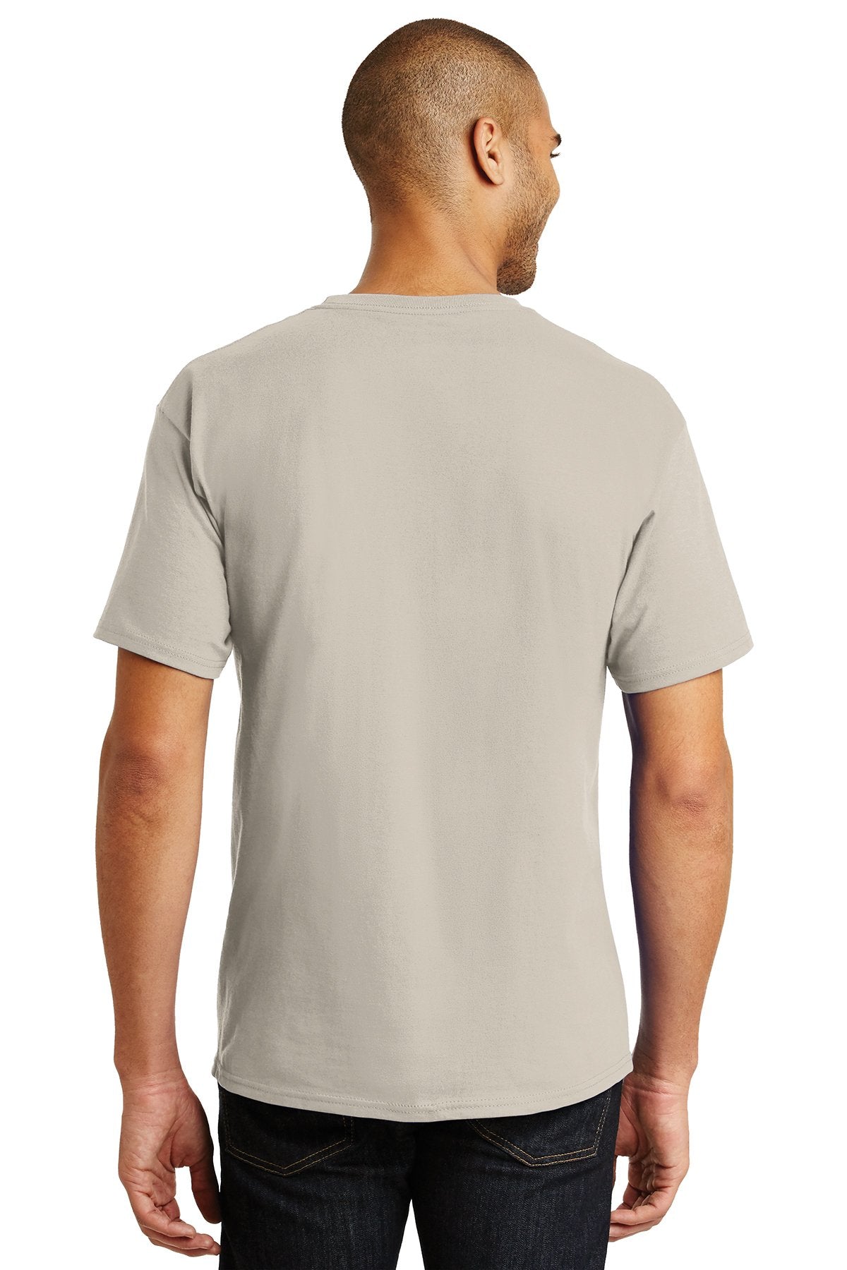 hanes tagless cotton t shirt 5250 sand