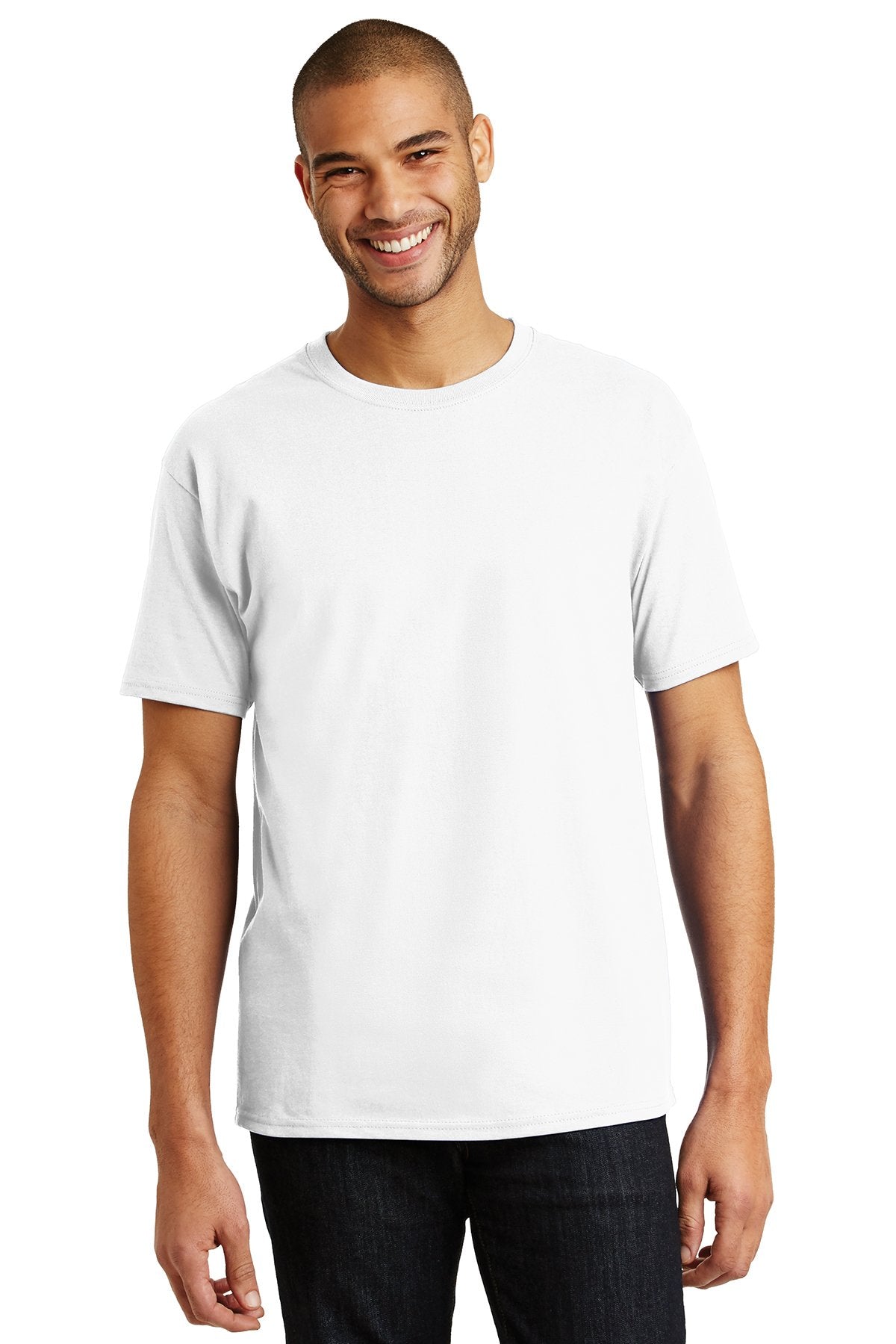 hanes tagless cotton t shirt 5250 white