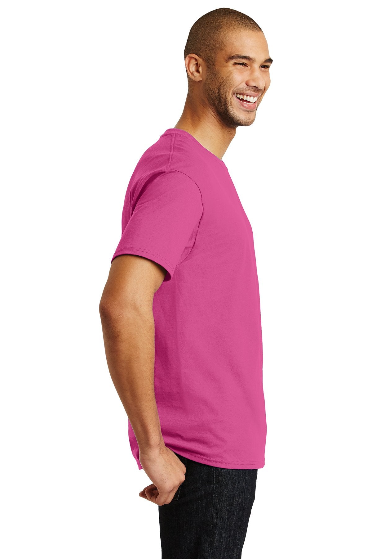 hanes tagless cotton t shirt 5250 wow pink