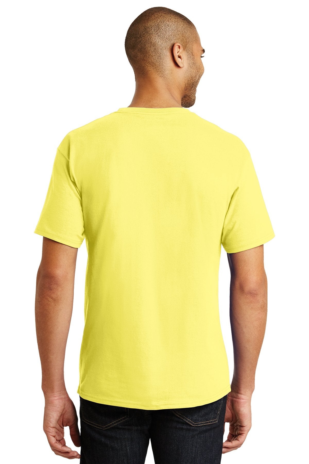 hanes tagless cotton t shirt 5250 yellow