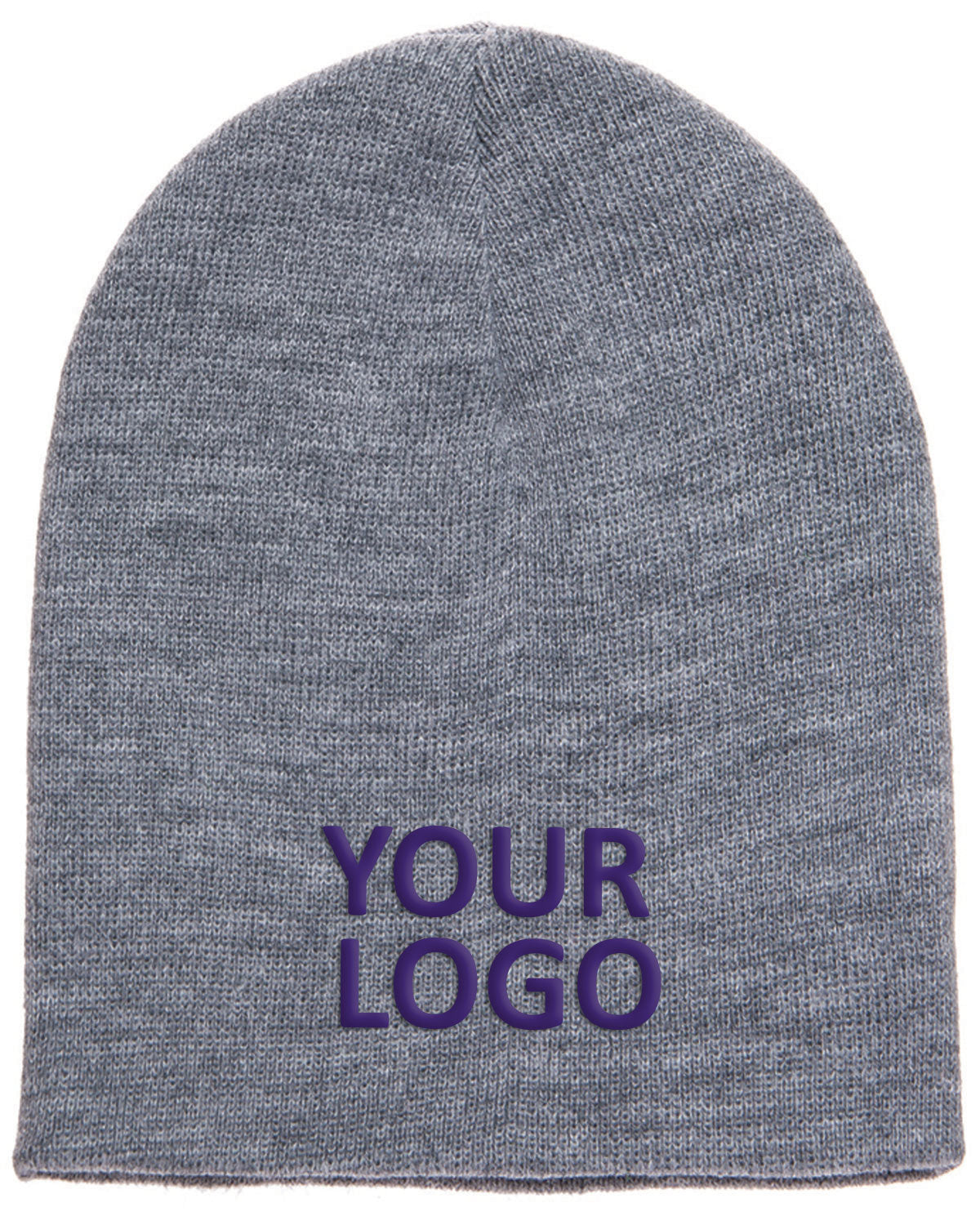 Yupoong Branded Knit Beanies, Heather