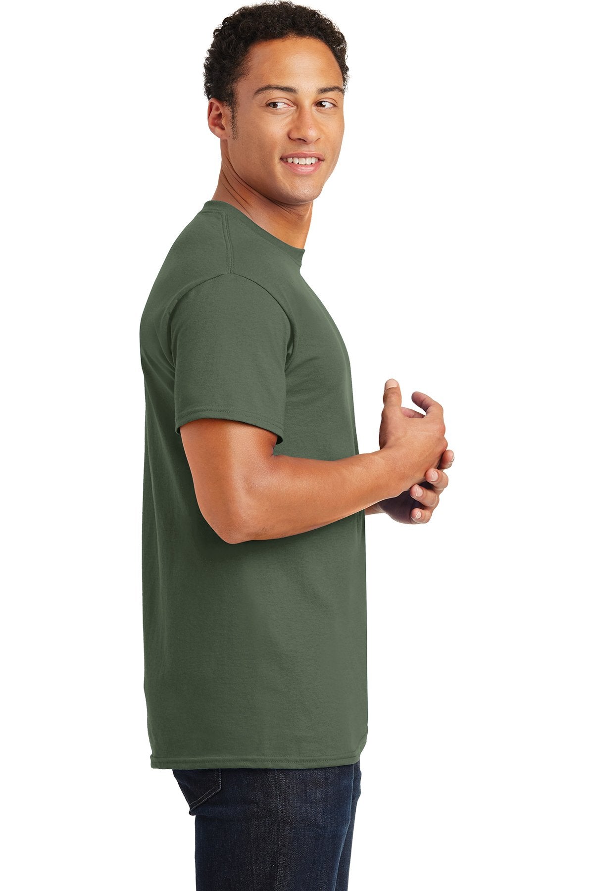 gildan ultra cotton t shirt 2000 military green