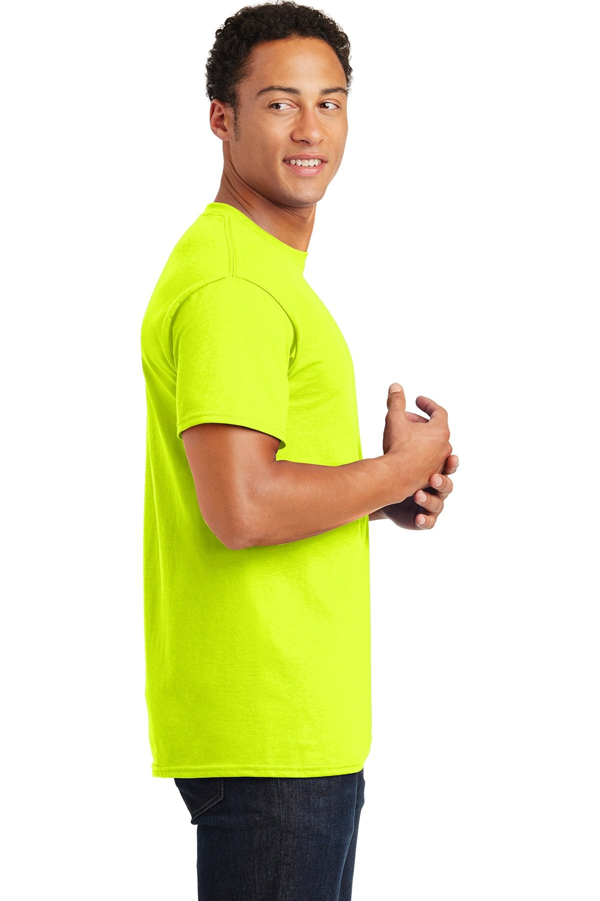 gildan ultra cotton t shirt 2000 safety green