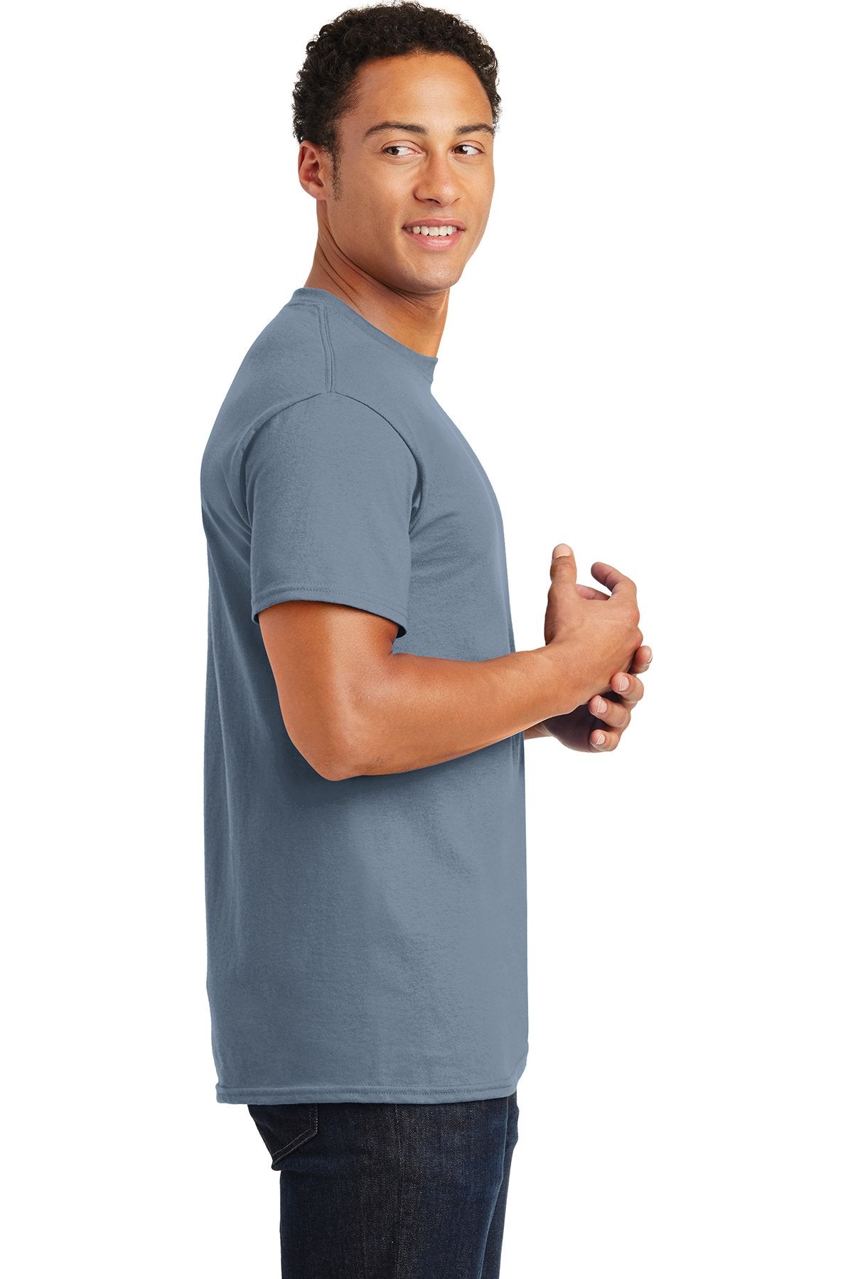 gildan ultra cotton t shirt 2000 stone blue
