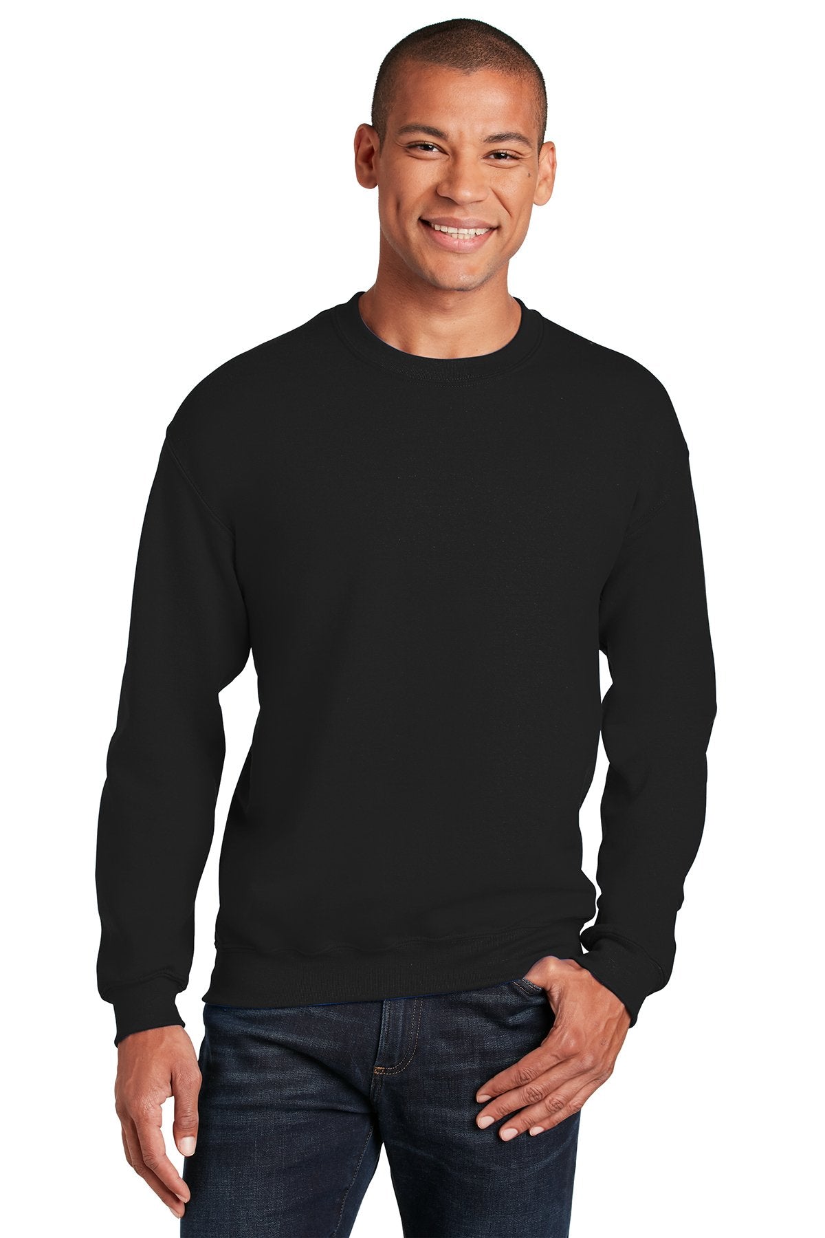 Gildan Black 18000 custom logo sweatshirts