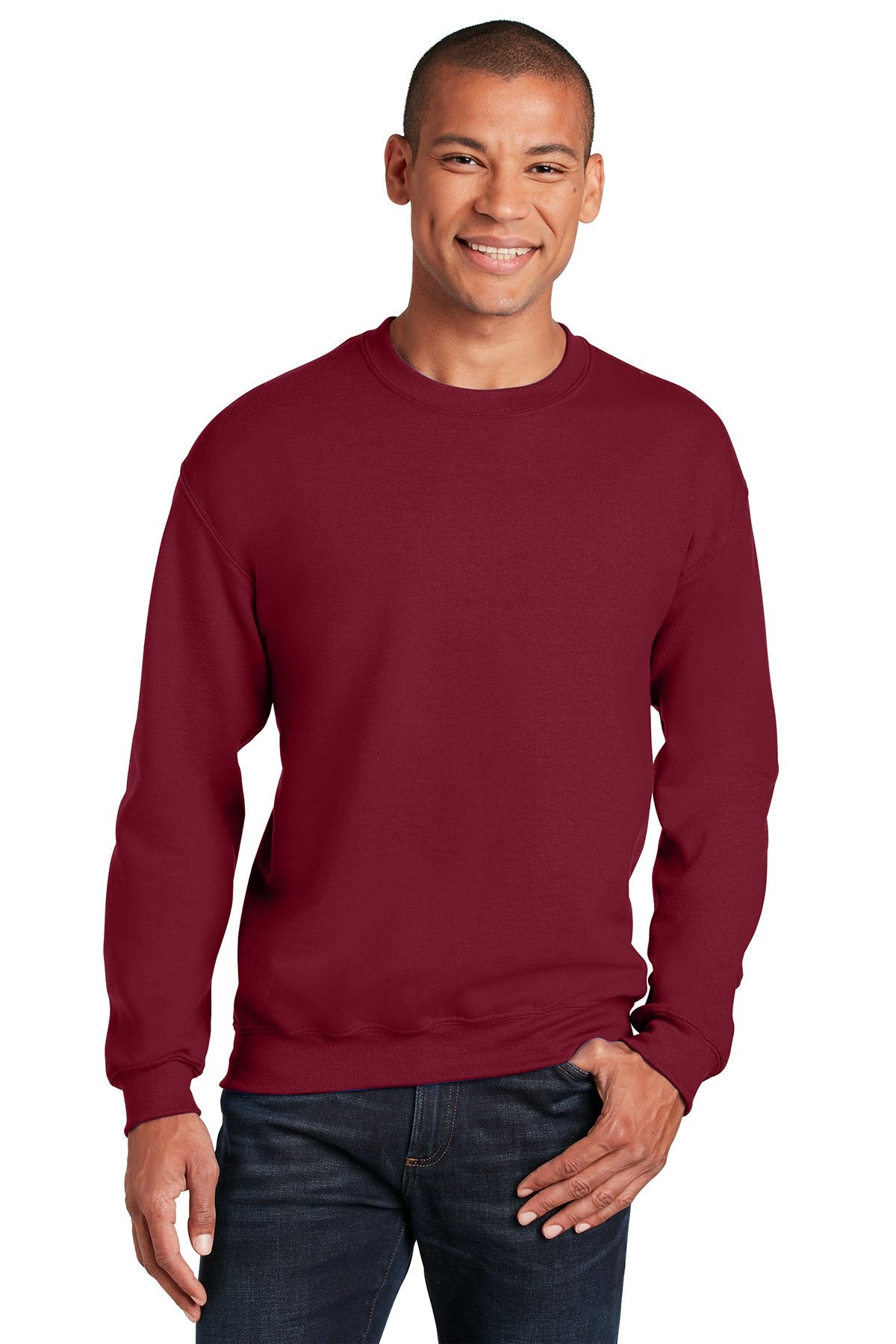 Gildan Cardinal Red 18000 custom dri fit sweatshirts