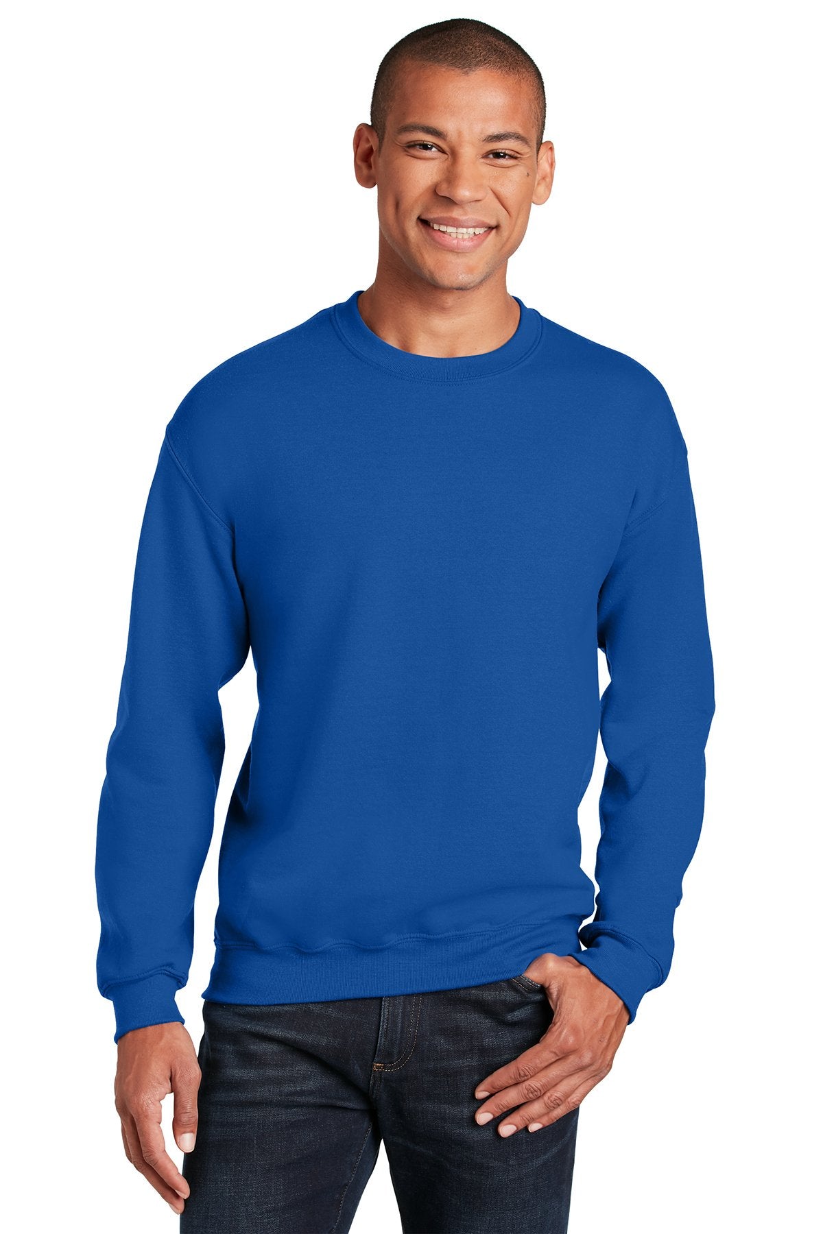 Gildan Royal 18000 custom logo sweatshirts embroidered