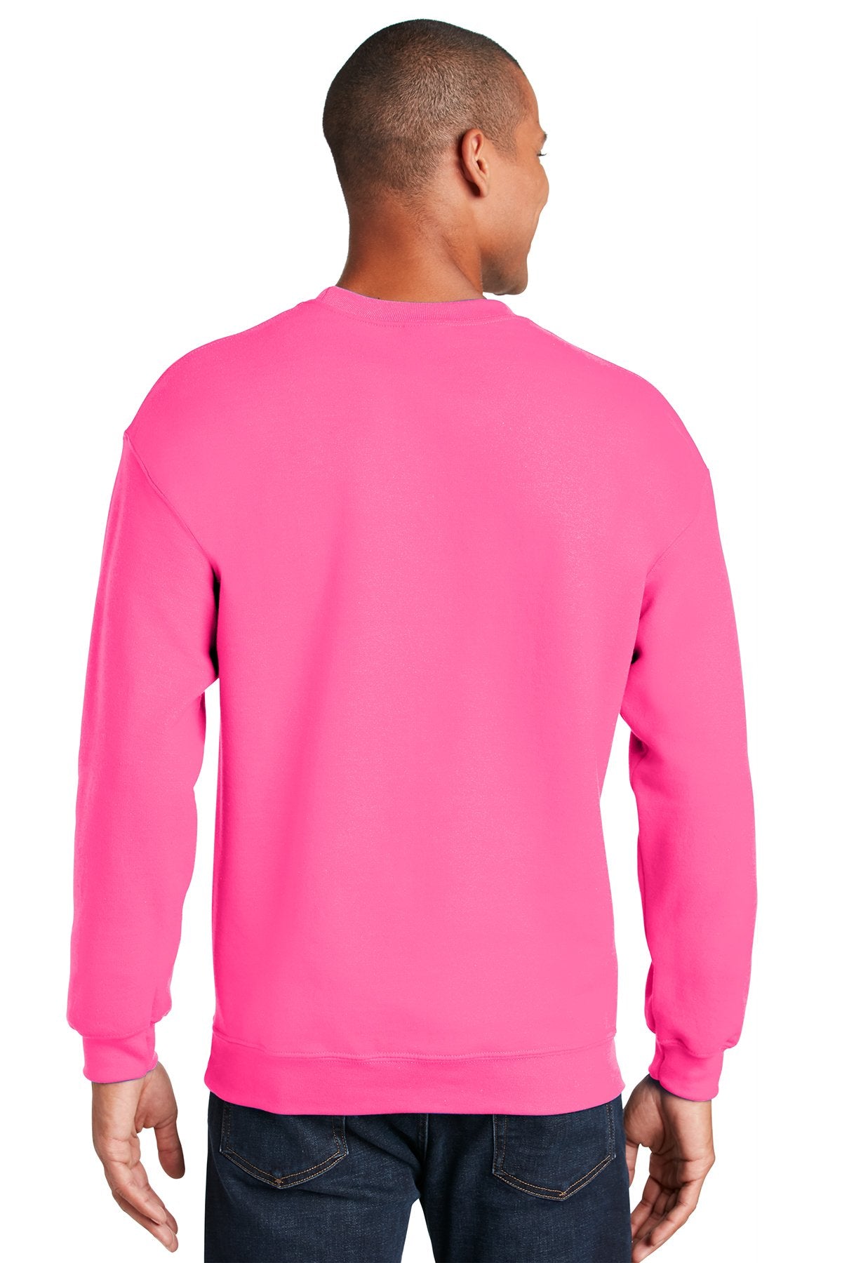 Gildan Heavy Blend Crewneck Sweatshirt Safety Pink
