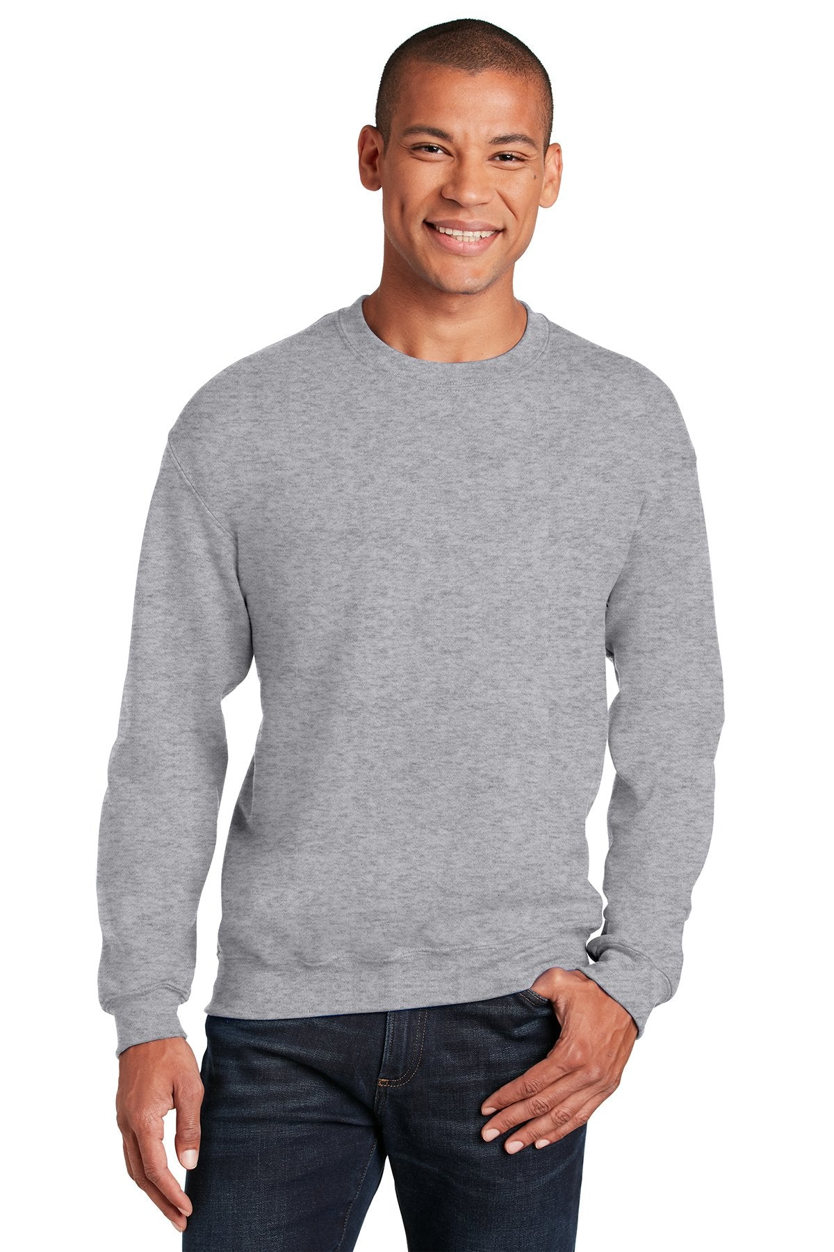 Gildan Sport Grey 18000 custom logo sweatshirts