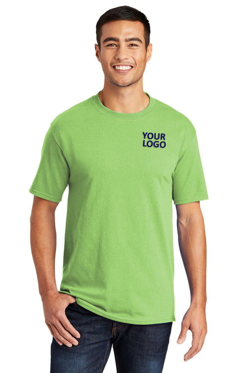 Port & Company Long Sleeve Customized Core Blend Tee's, Lime