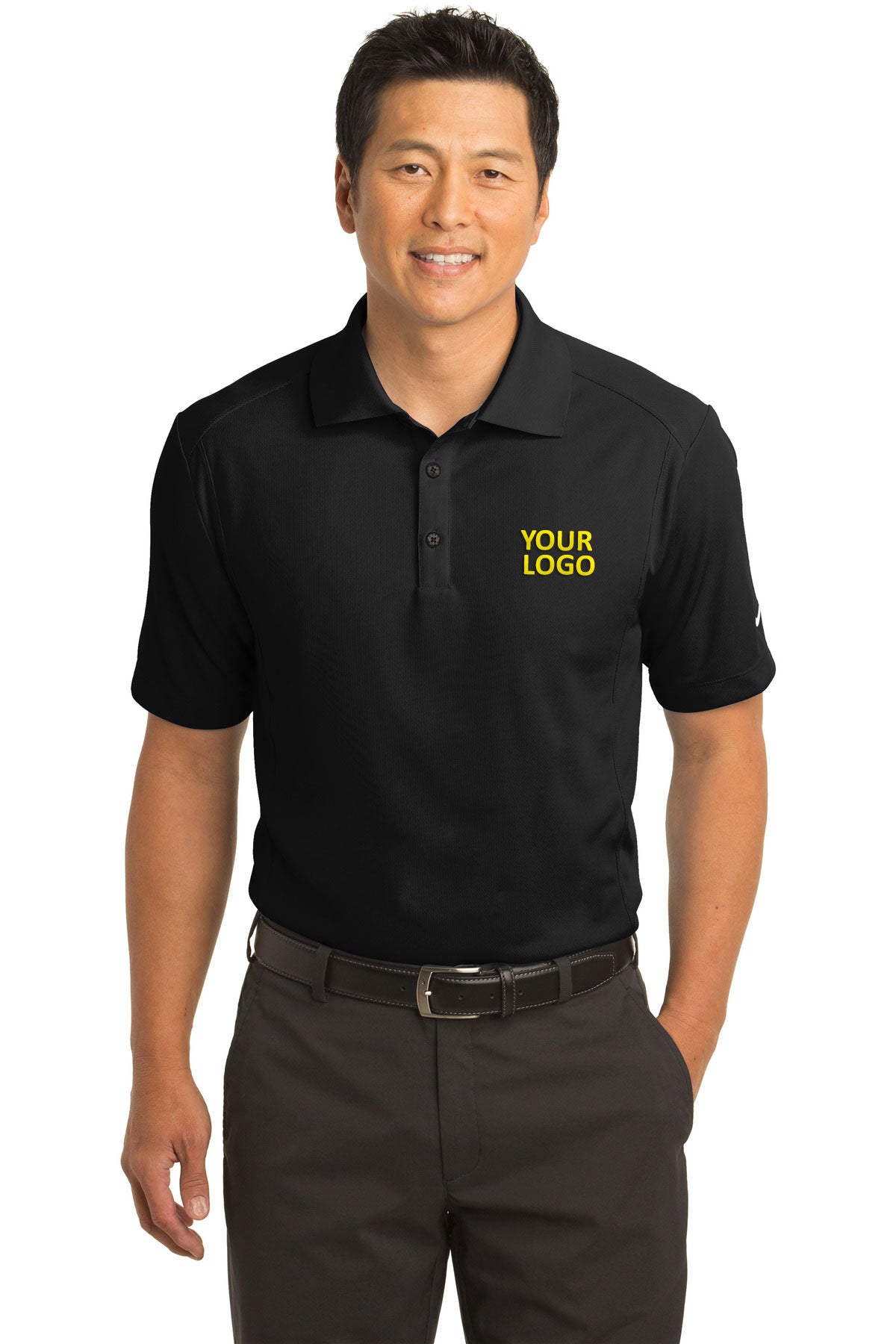 nike black 267020 polo shirts with logos