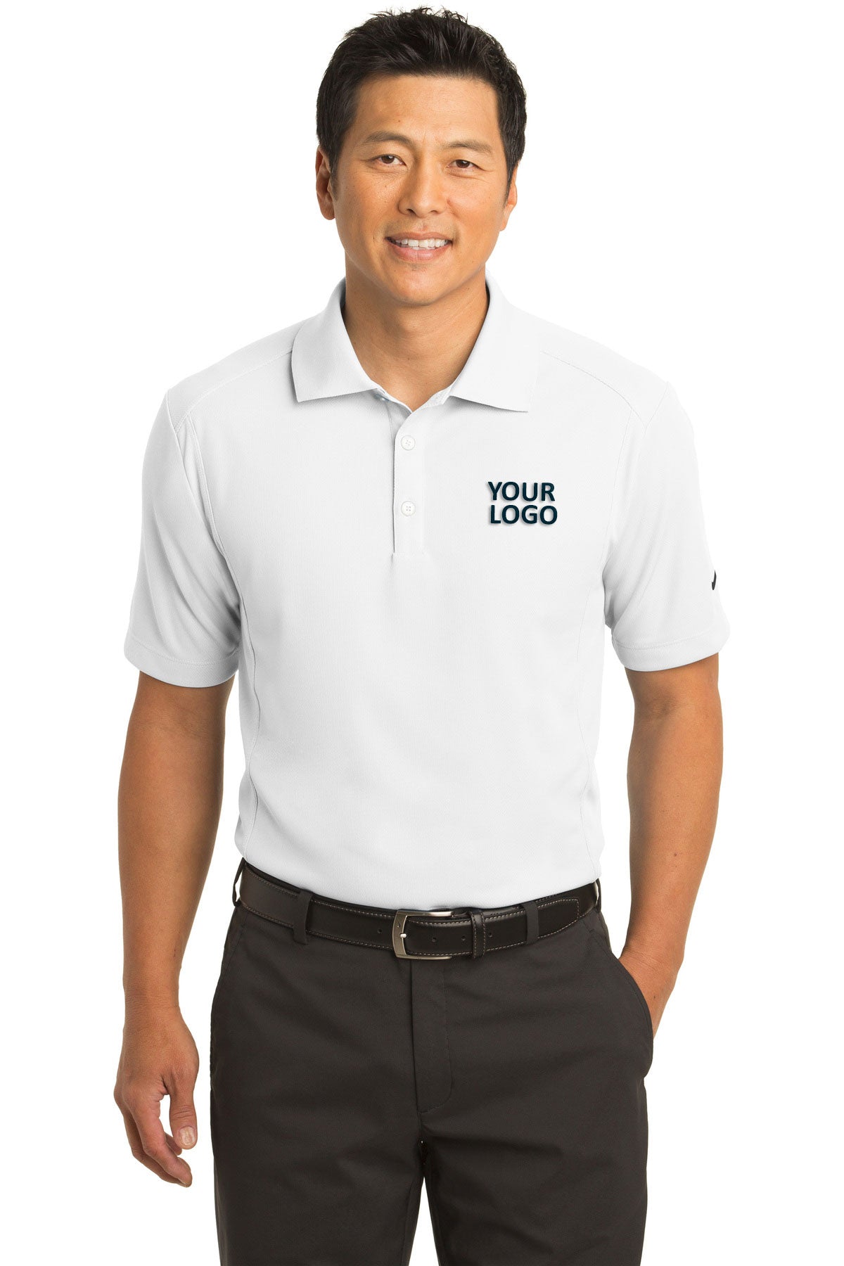 nike white 267020 polo shirts with logos