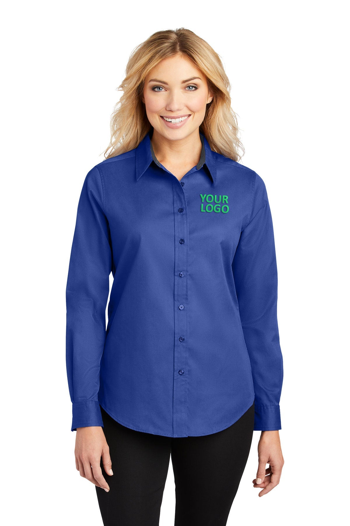 Port Authority Royal/ Classic Navy L608 custom embroidered shirts