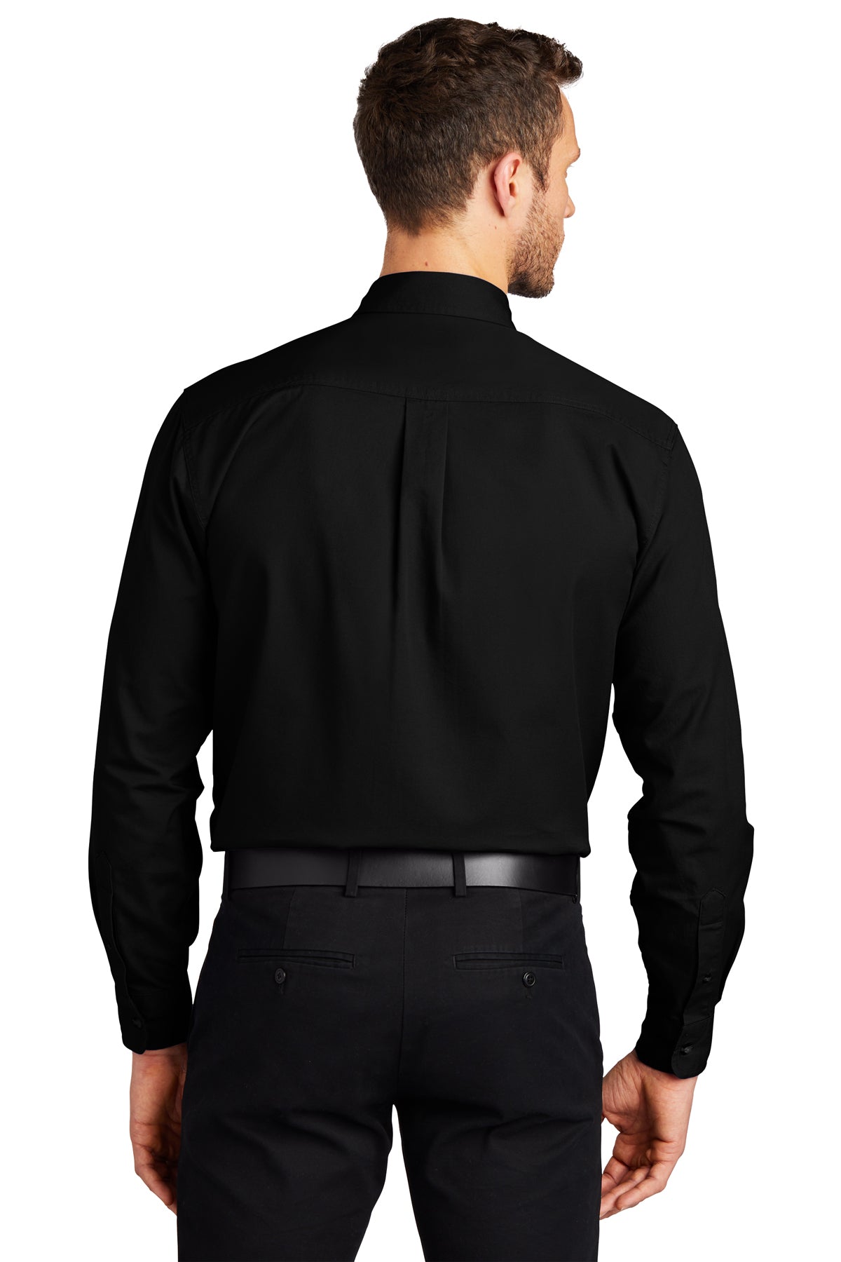 Port Authority Tall Branded Twill Shirts, Black